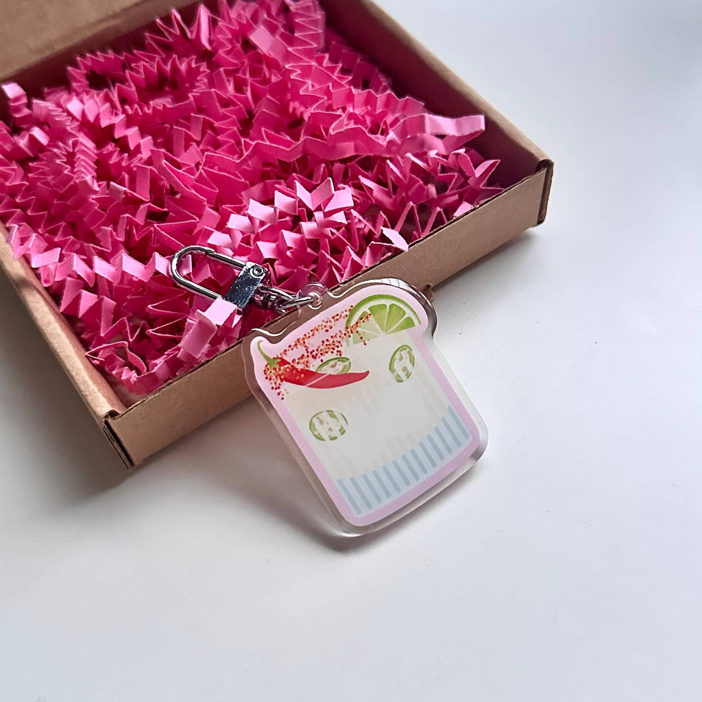 Spicy Marg Keyring Drinks Cocktails Friends Girly Gift