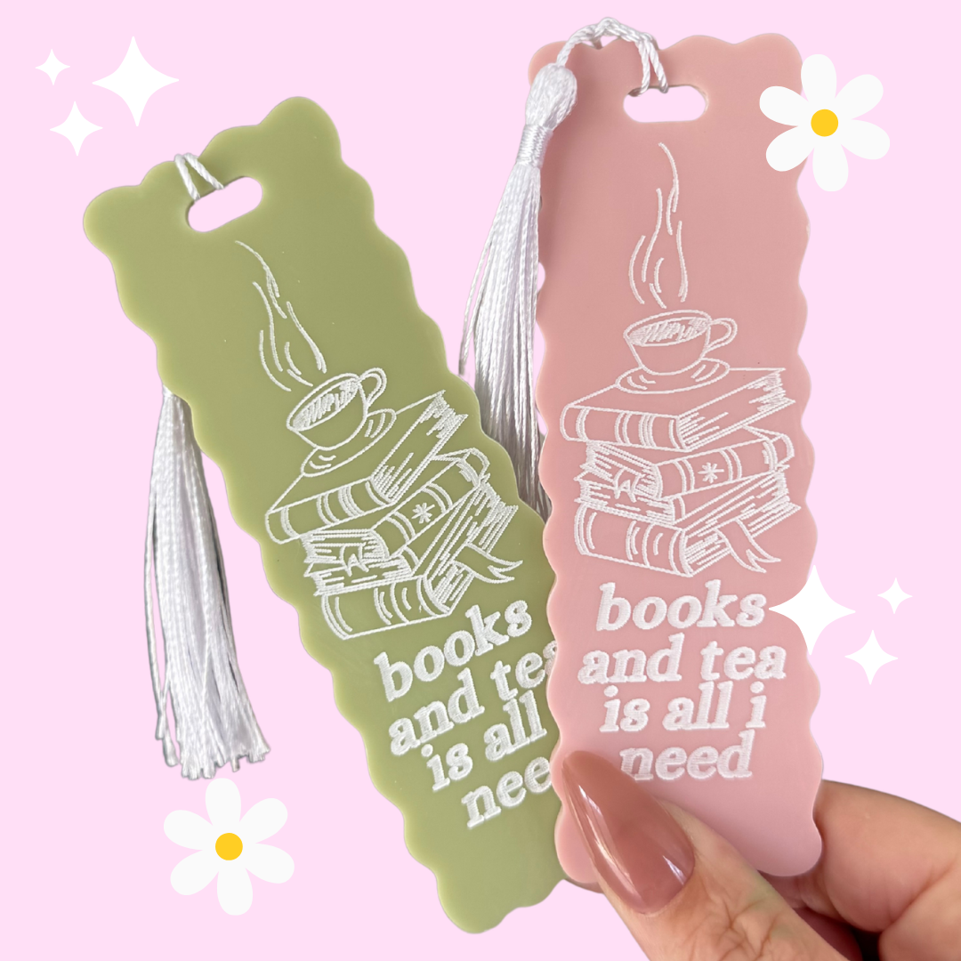Honey Blue Lane - Books And Tea Bookmark