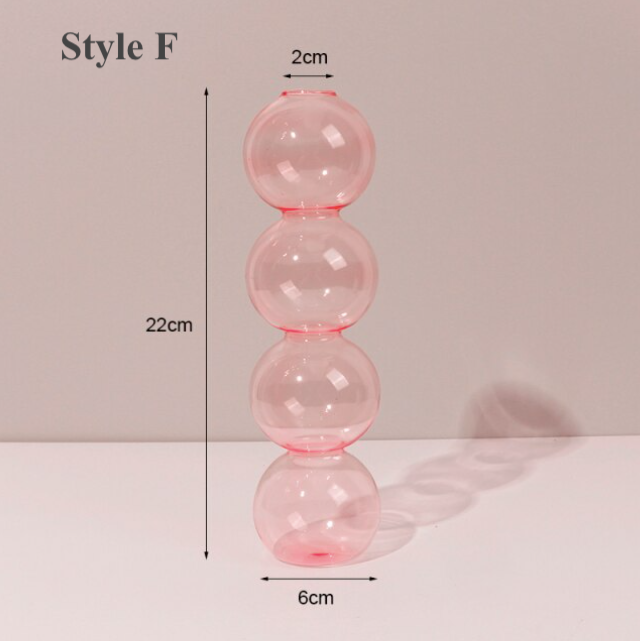 Pink Glass Candlestick Holder | Flower Vase