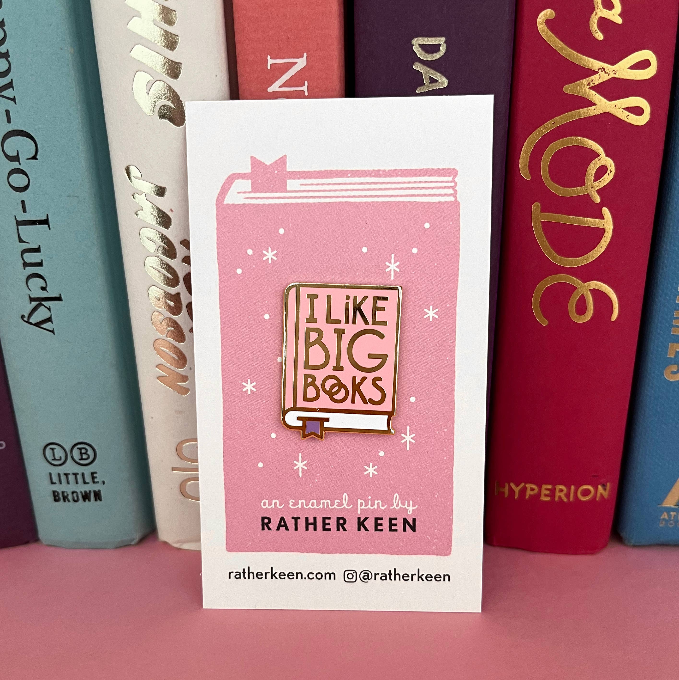 Rather Keen - I Like Big Books enamel pin