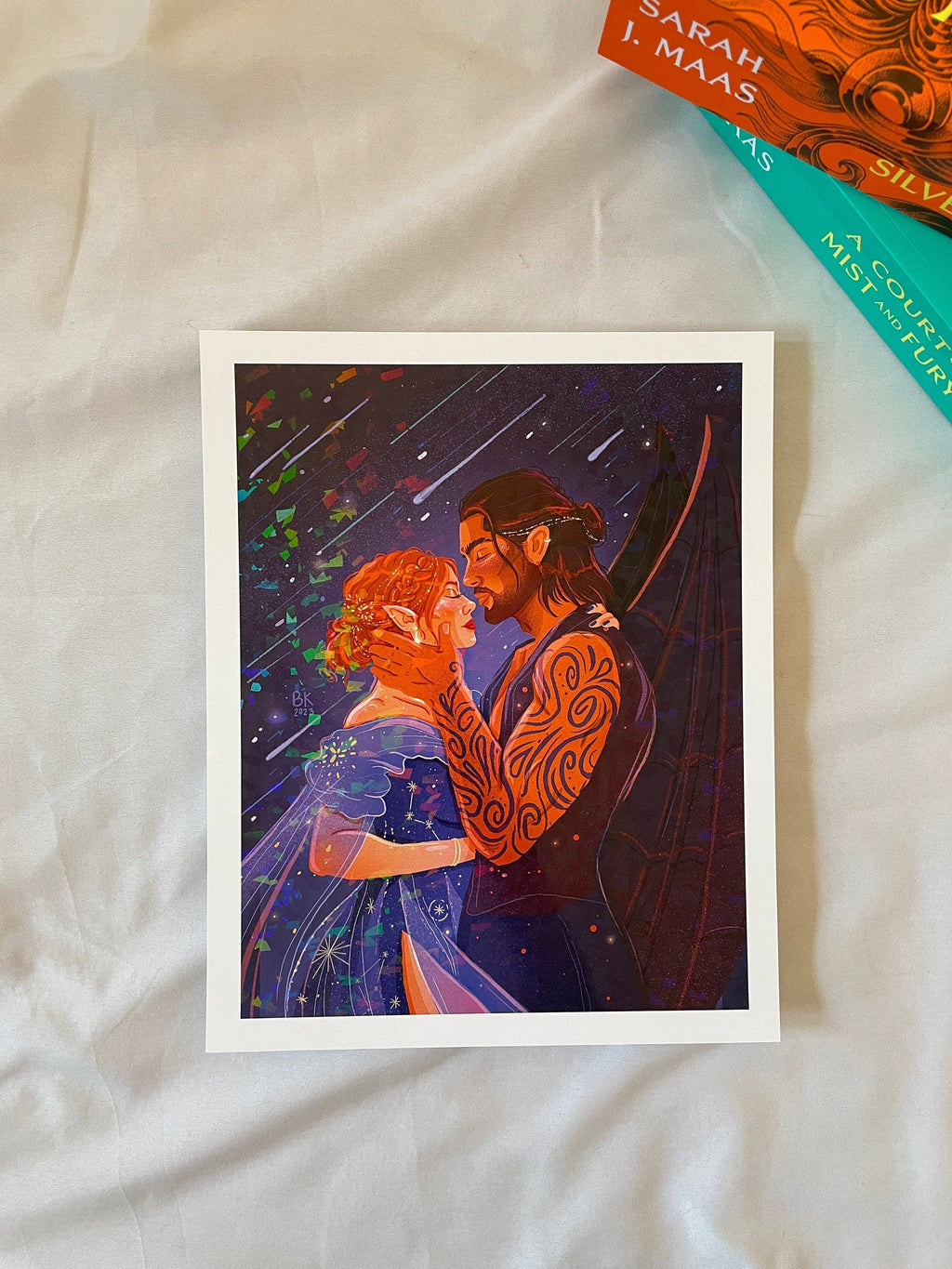 Nesta and Cassian Holographic print