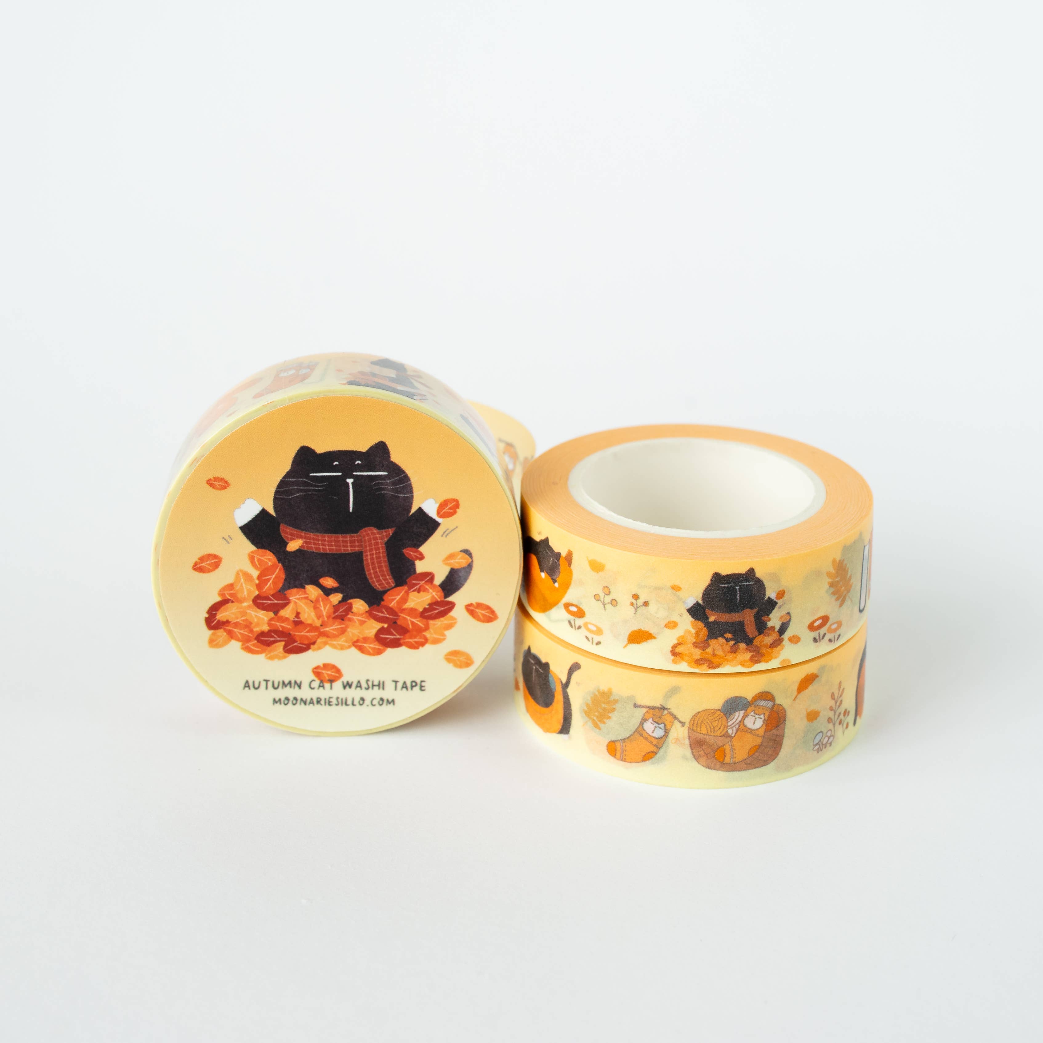 Cozy Fall Autumn Cat Washi Tape