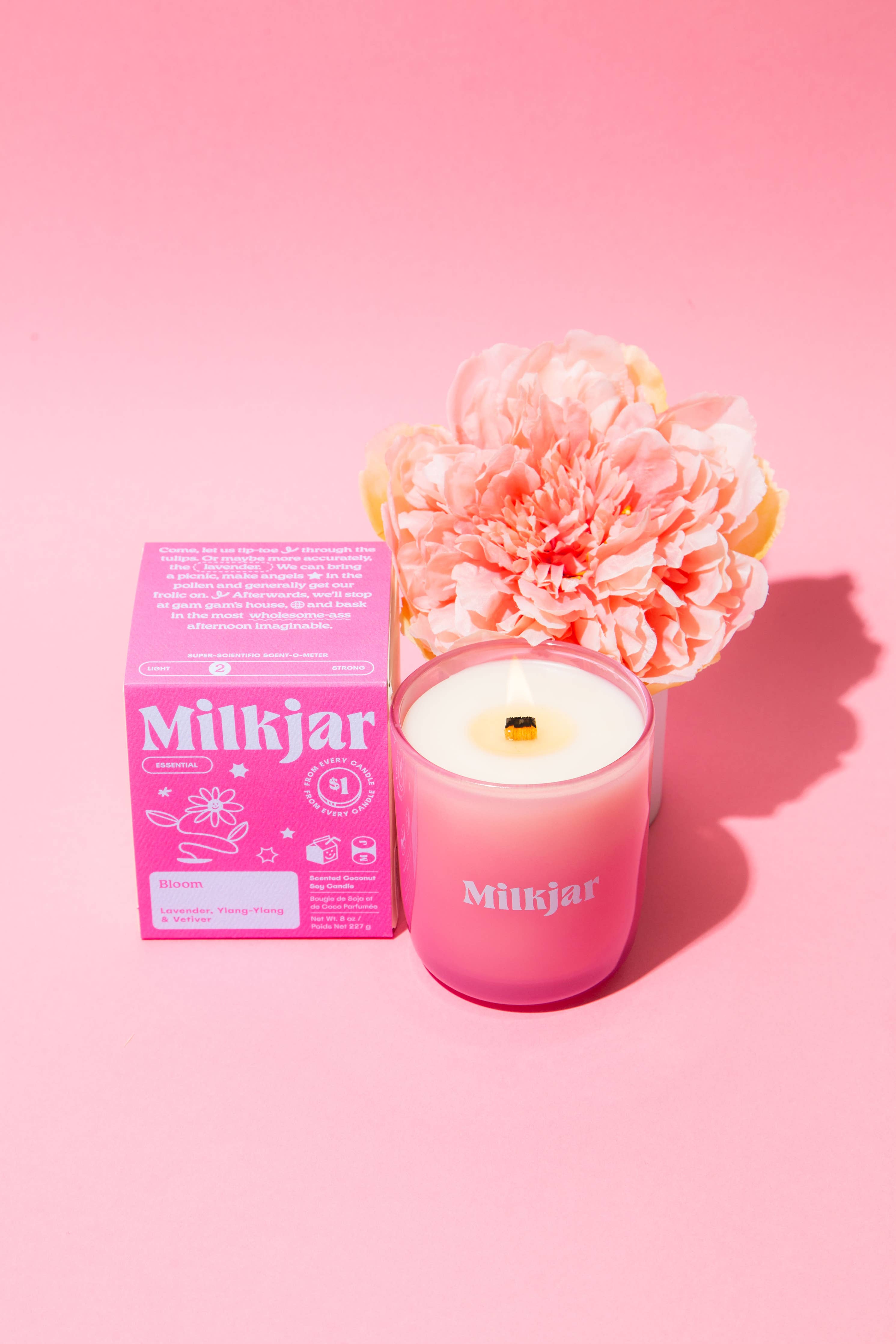 Milk Jar Candle Company - Essential Oil Coconut Soy Candle