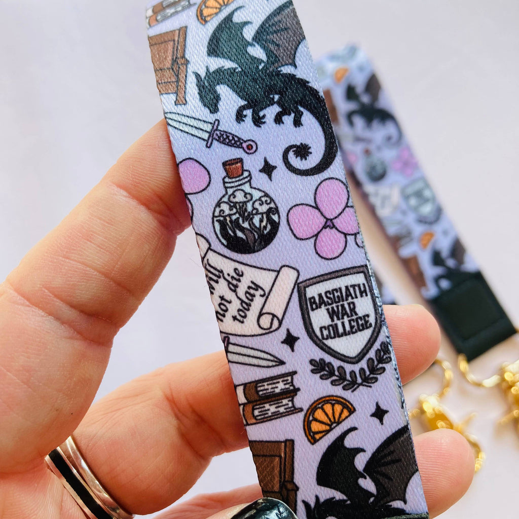 Basgiath Fantasy Bookish Wristlet Keychain 