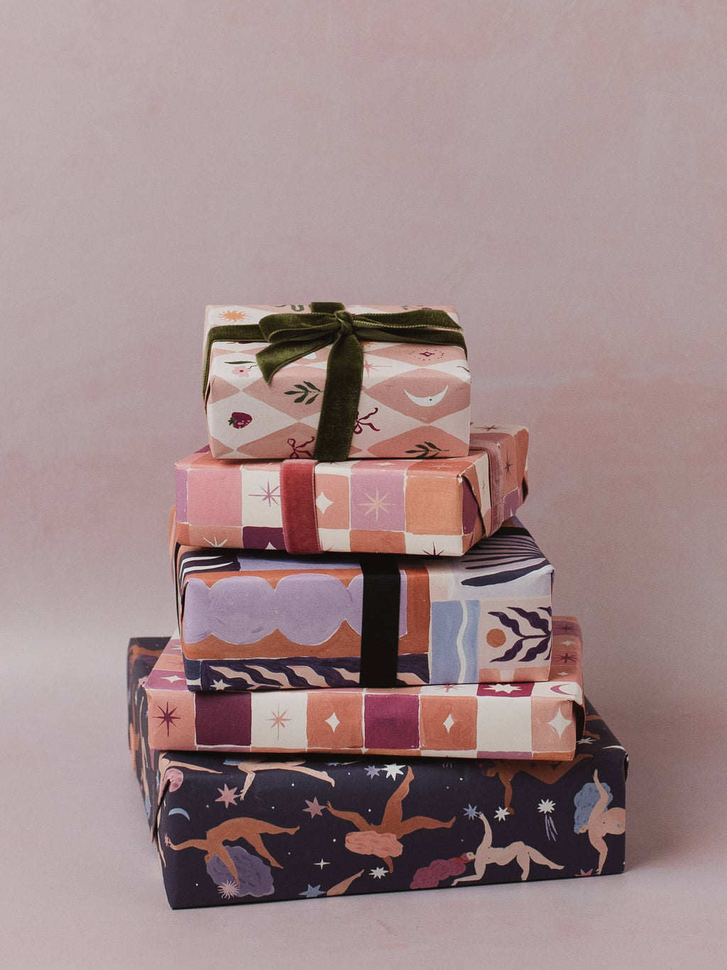 Dream Quilt Gift Wrap | Quilted Stars Wrapping Paper Sheets