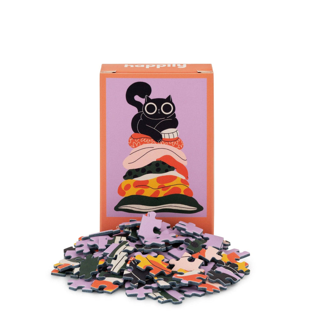 Happily Puzzles - Pillow Cat Mini Jigsaw Puzzle
