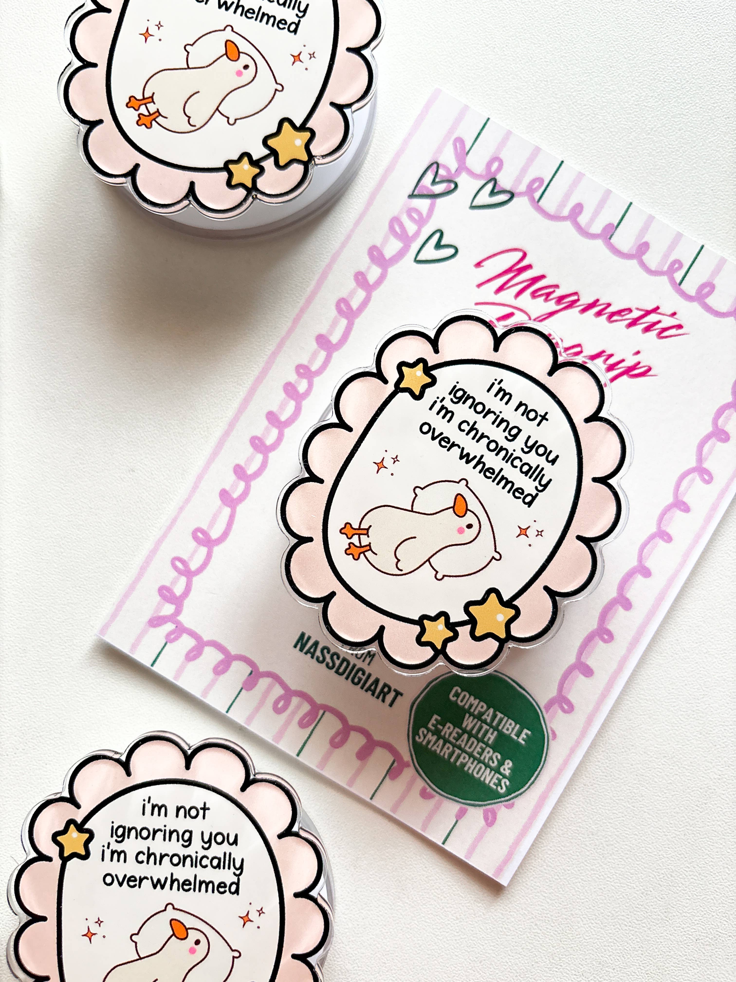 Silly goose Magnetic Grip for Kindle/Kobo/Smartphone
