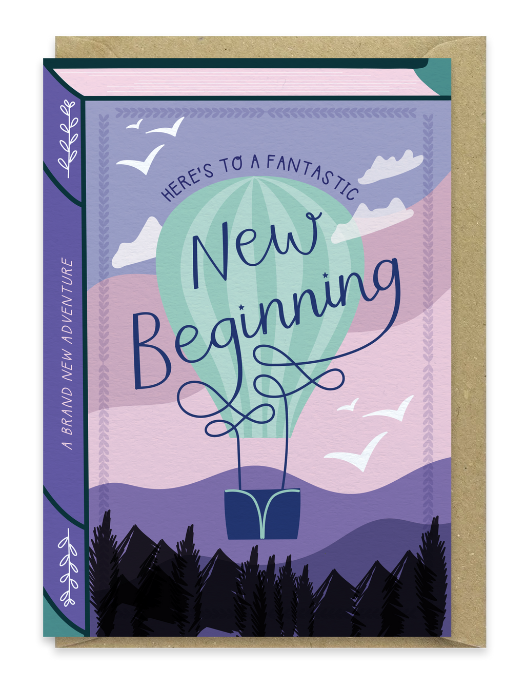 A New Beginning – Luxury Book Good Luck New Job Card