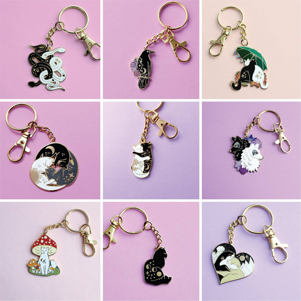 Glitter Punk - Cloud Crow keychain
