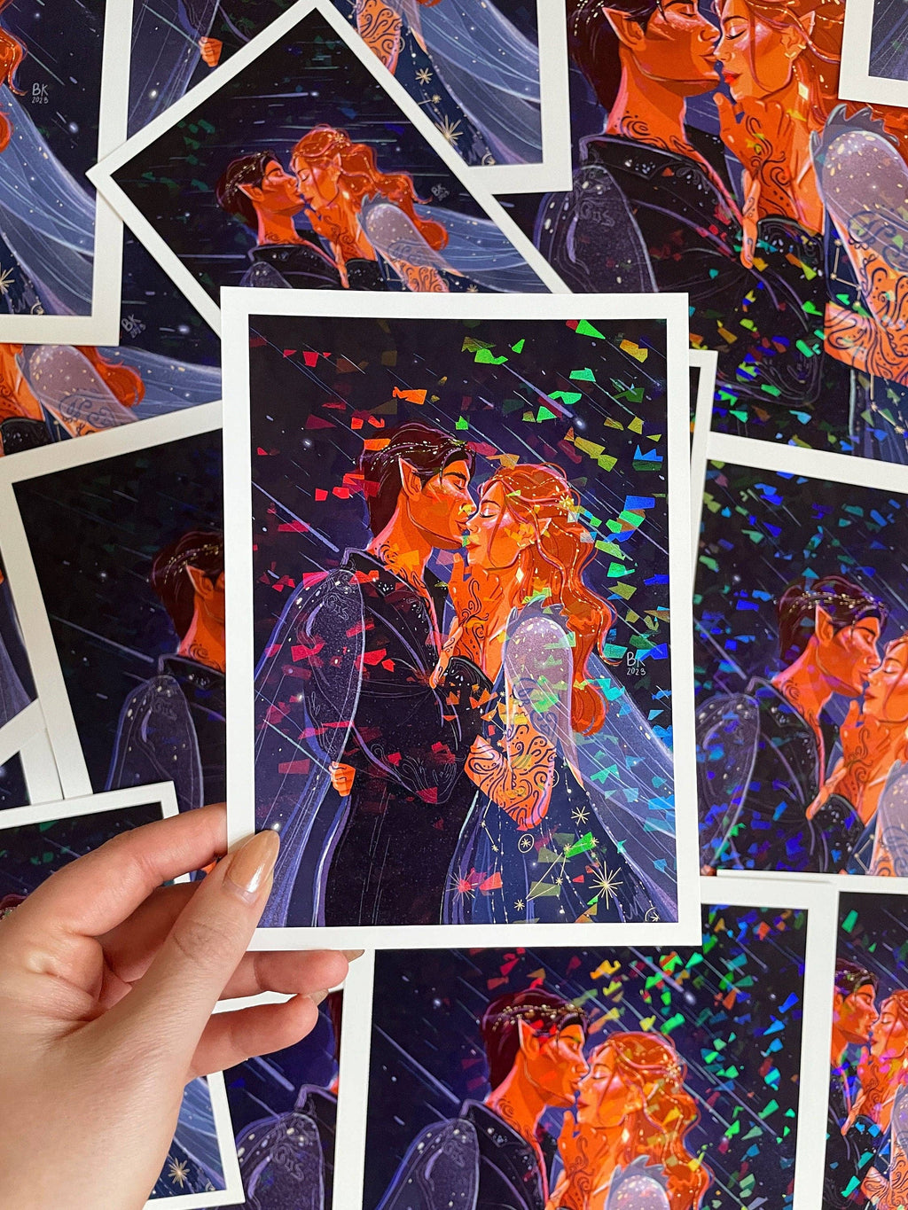 Feyre & Rhysand Holographic print