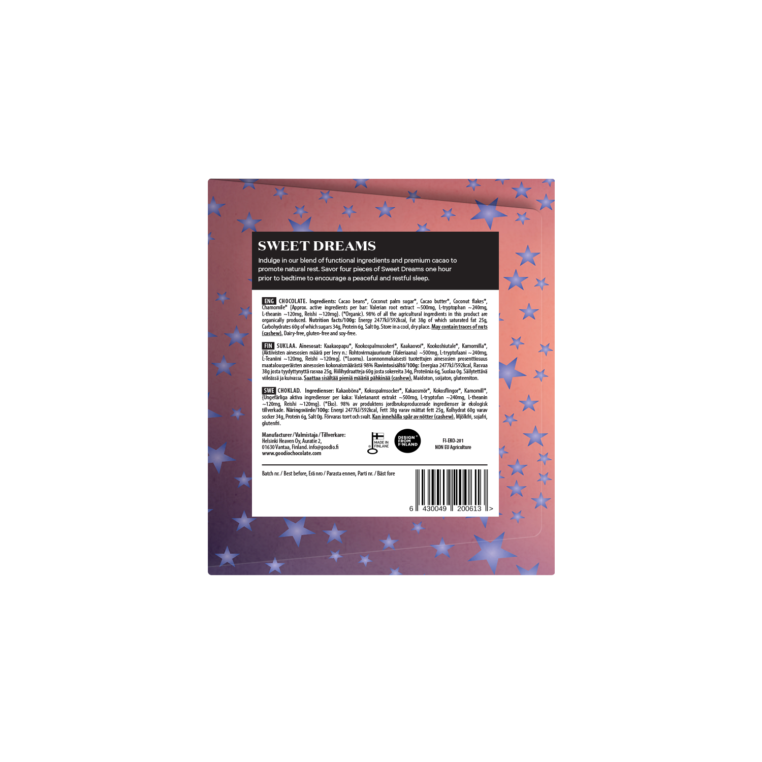 Goodio Chocolate - Sweet Dreams Chocolate 49%