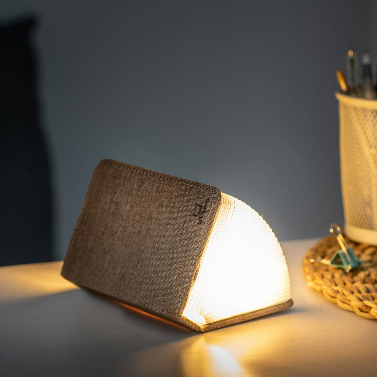 Gingko Linen Fabric Smart Book Light
