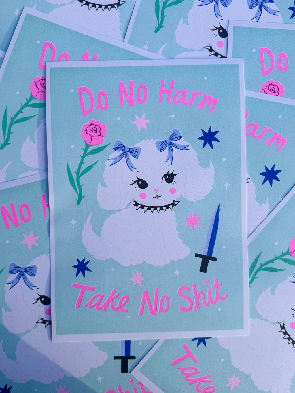 Do No Harm, Take No Shit A4 Risograph Print