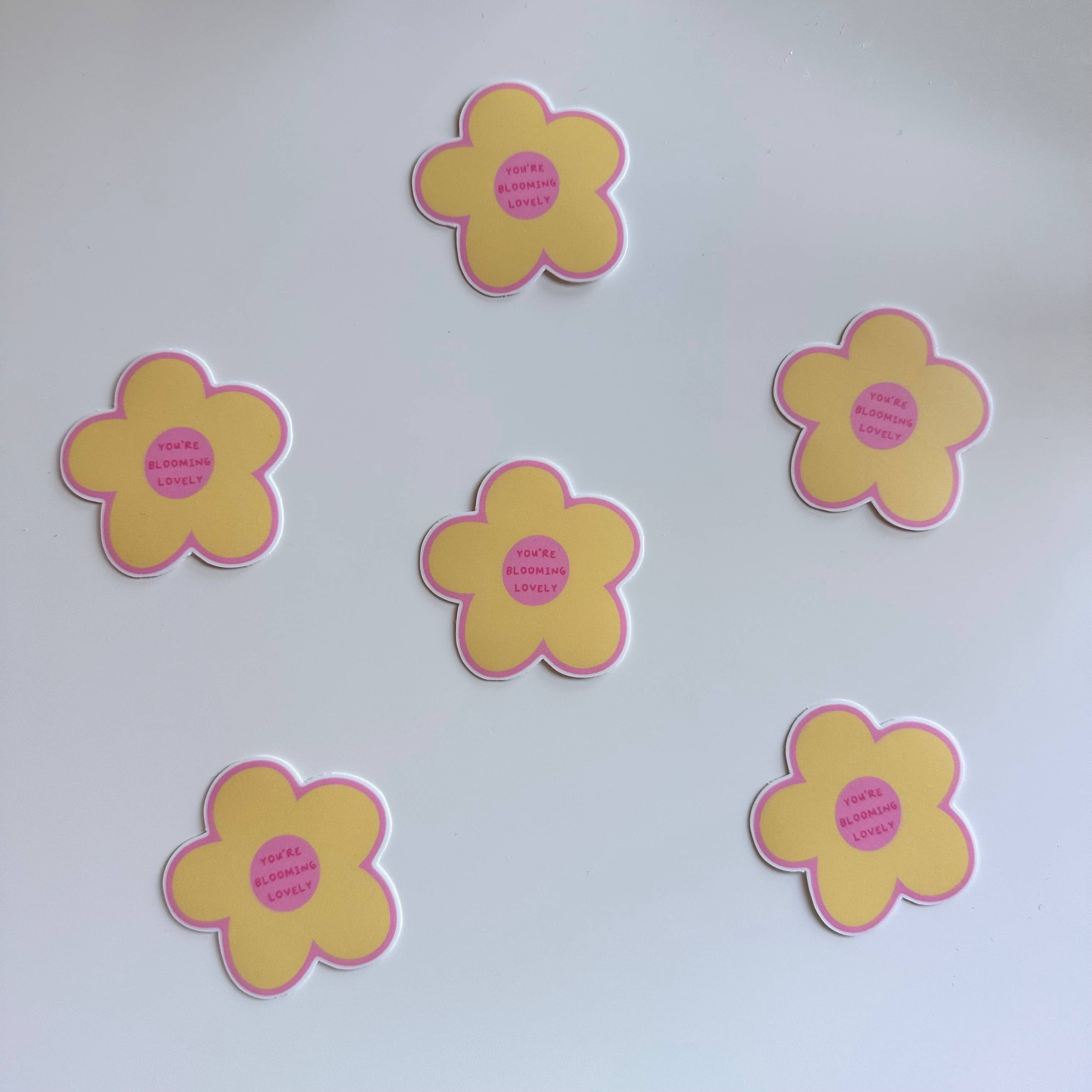 Dolly's Doodles - You’re Blooming Lovely Flower Sticker (Yellow)