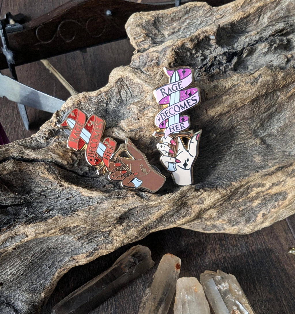 Geek and Artsy - Rage Becomes Her Enamel Pin