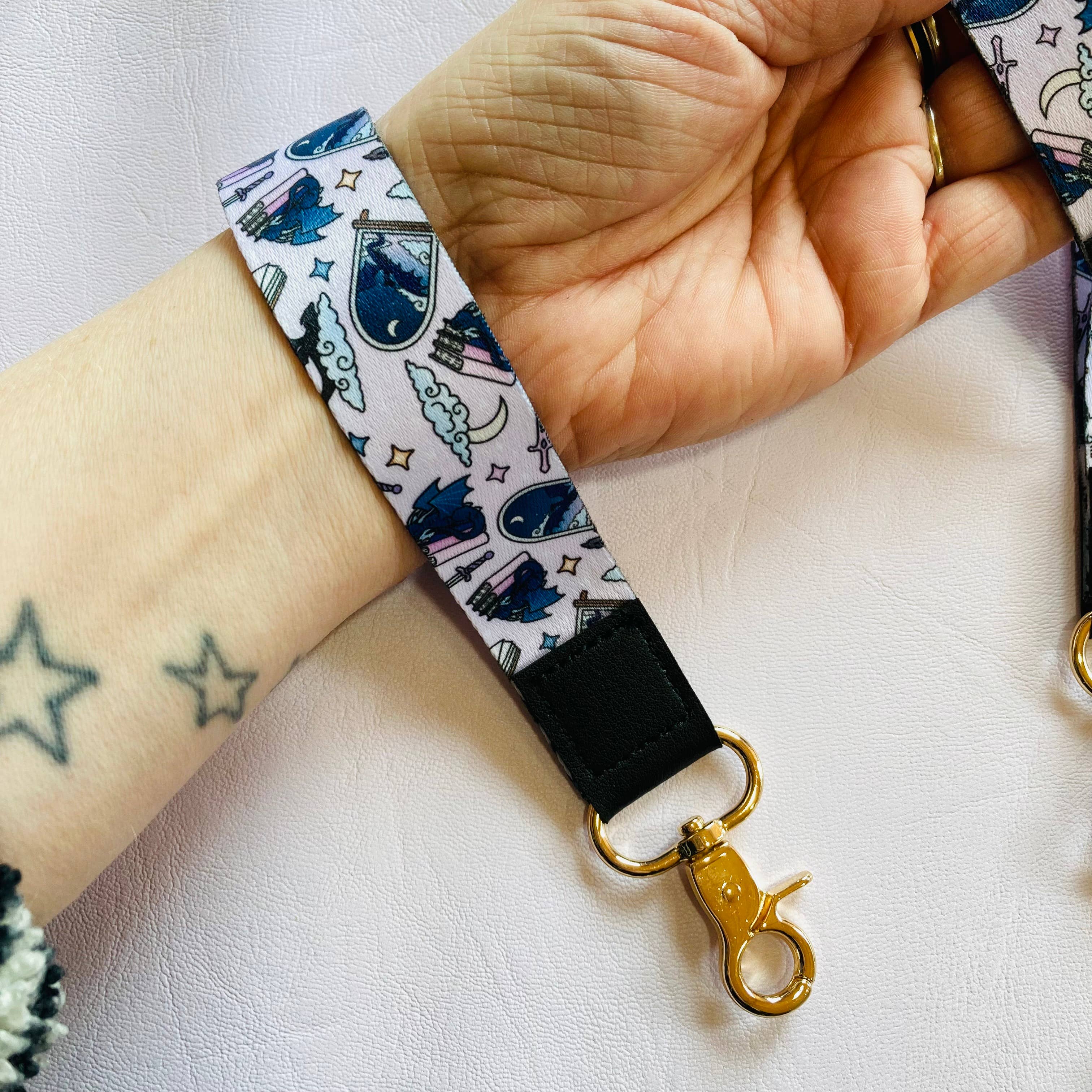 Fantasy Dragons Bookish Wristlet Keychain