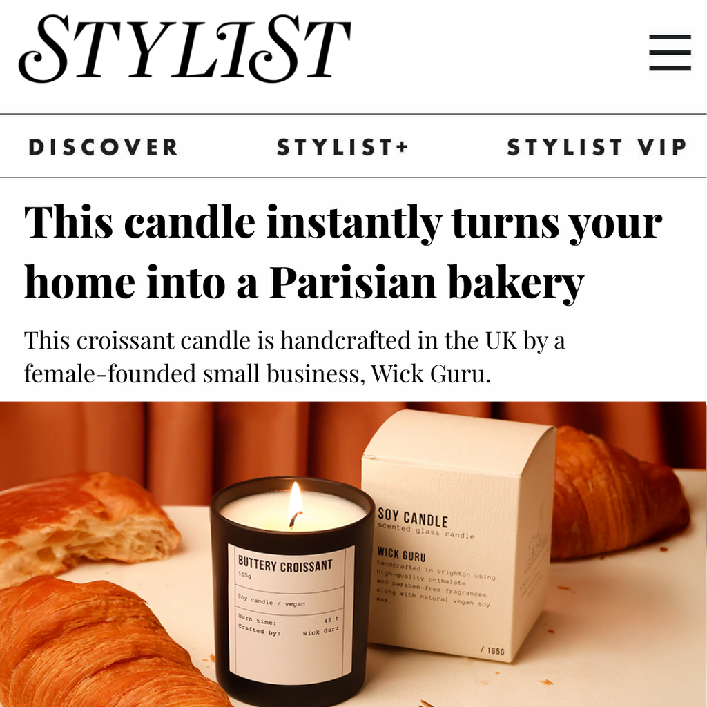 Croissant Scented Candle - Birthday Gift, Bakery-scent