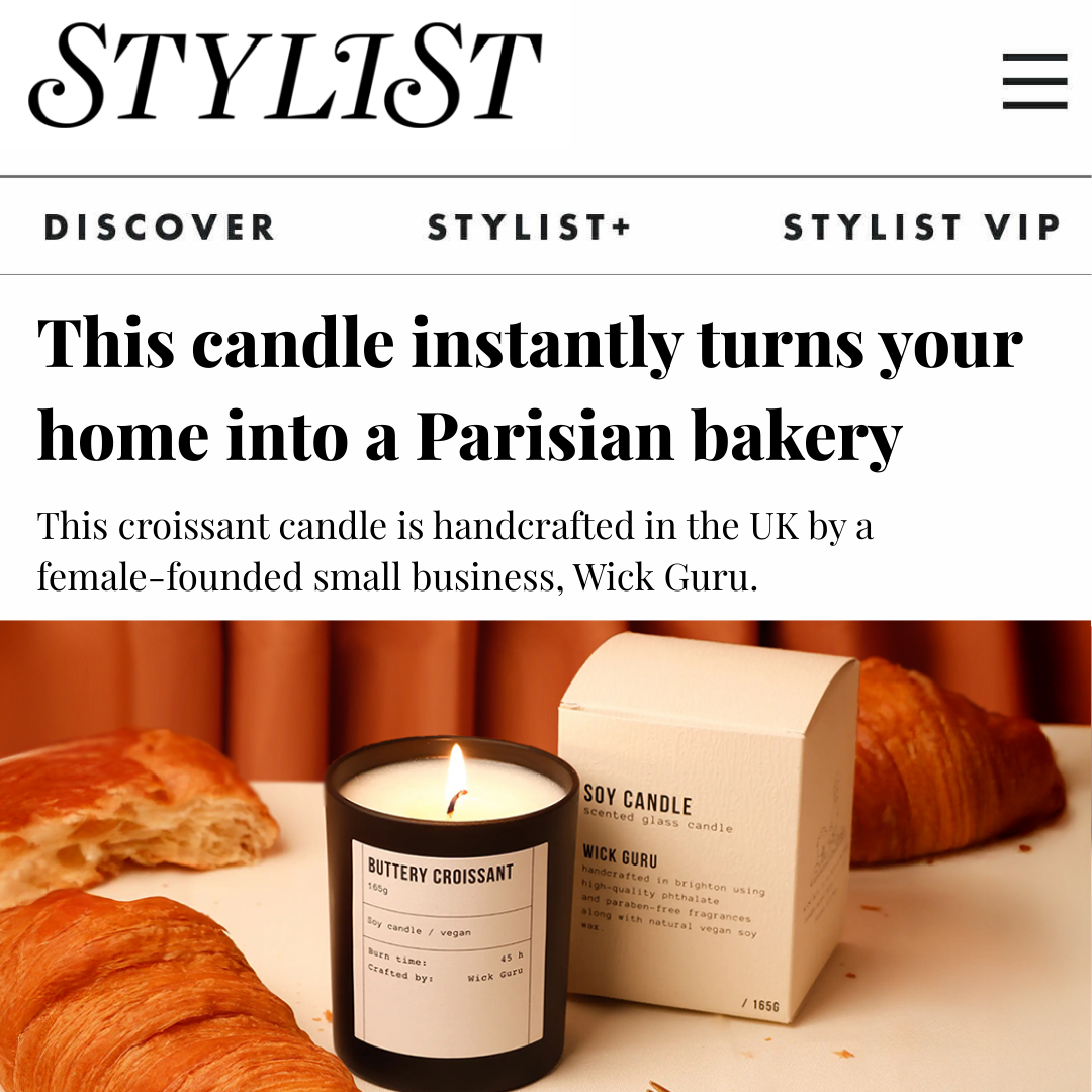 Croissant Scented Candle - Birthday Gift, Bakery-scent