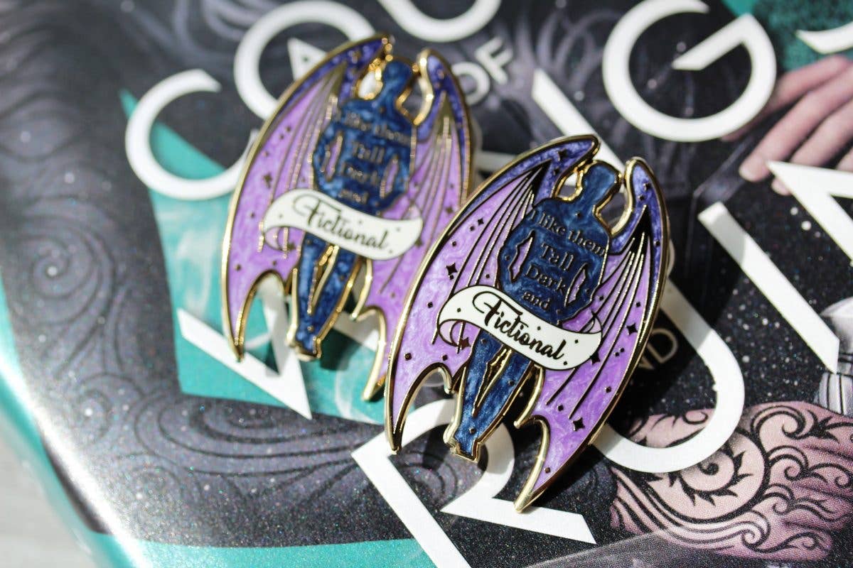 Geek and Artsy - Tall Dark and Fictional Enamel Pin