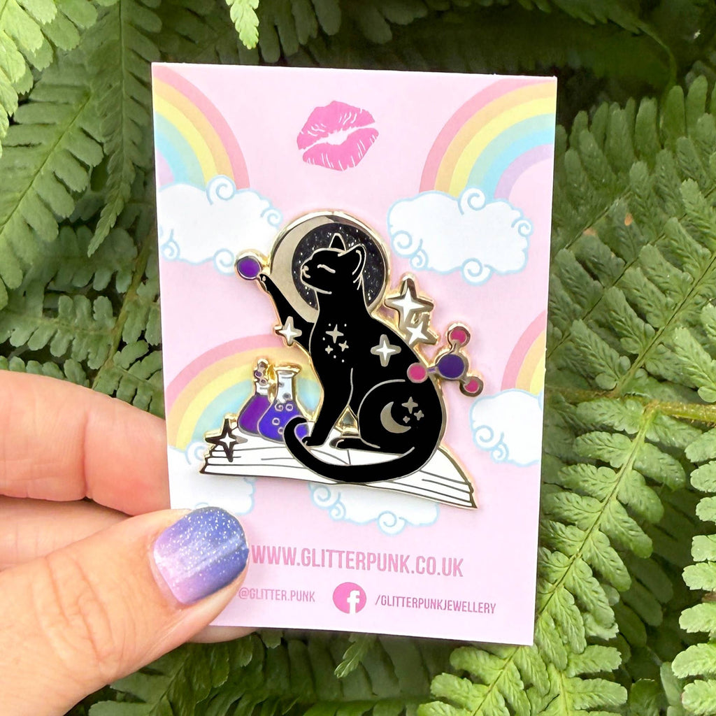 Glitter Punk - Science Cat Enamel Pin