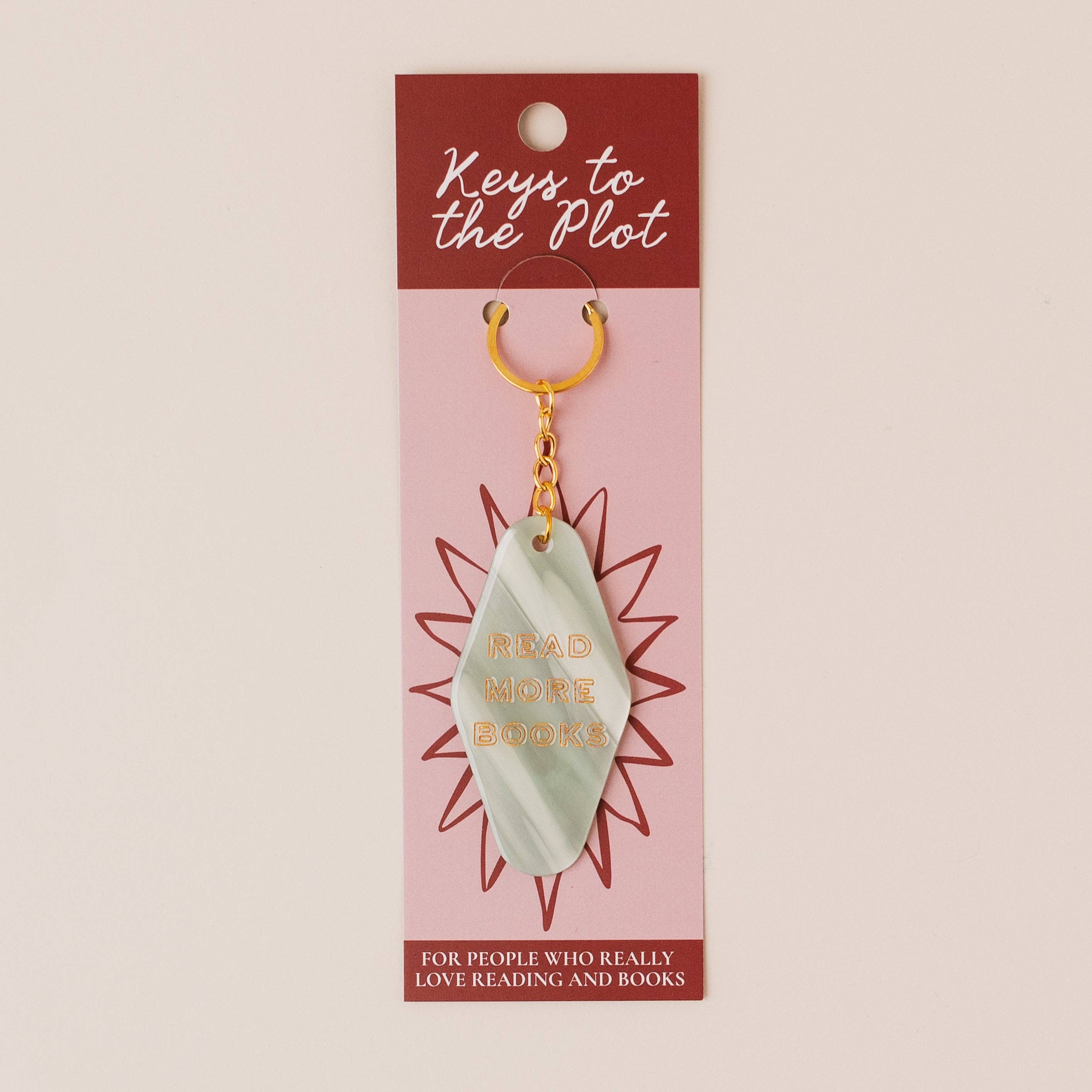 READ MORE BOOKS Book Lover Motel Keyring