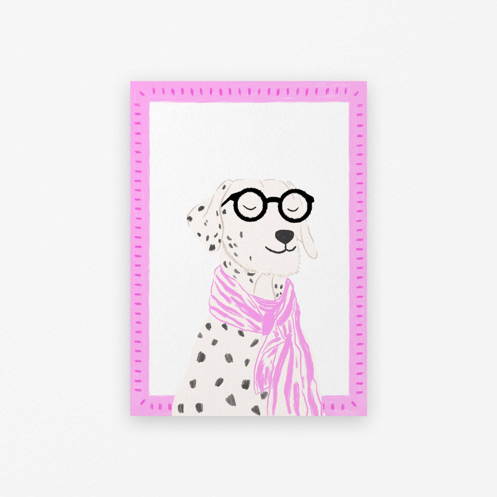 Bookworm Dalmatian Dog Giclée Art Print