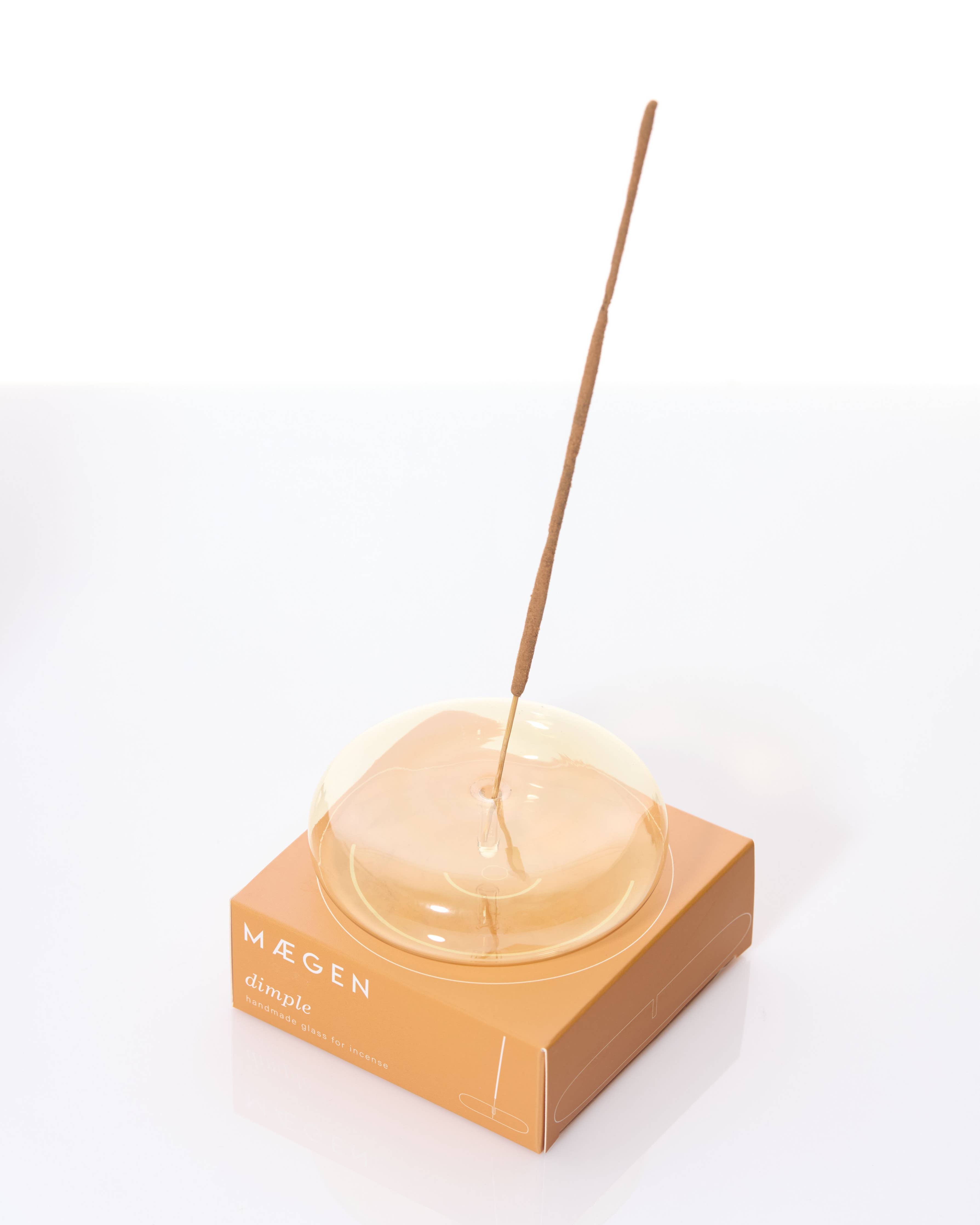 MÆGEN - Hand Blown Glass Incense Holder Yellow