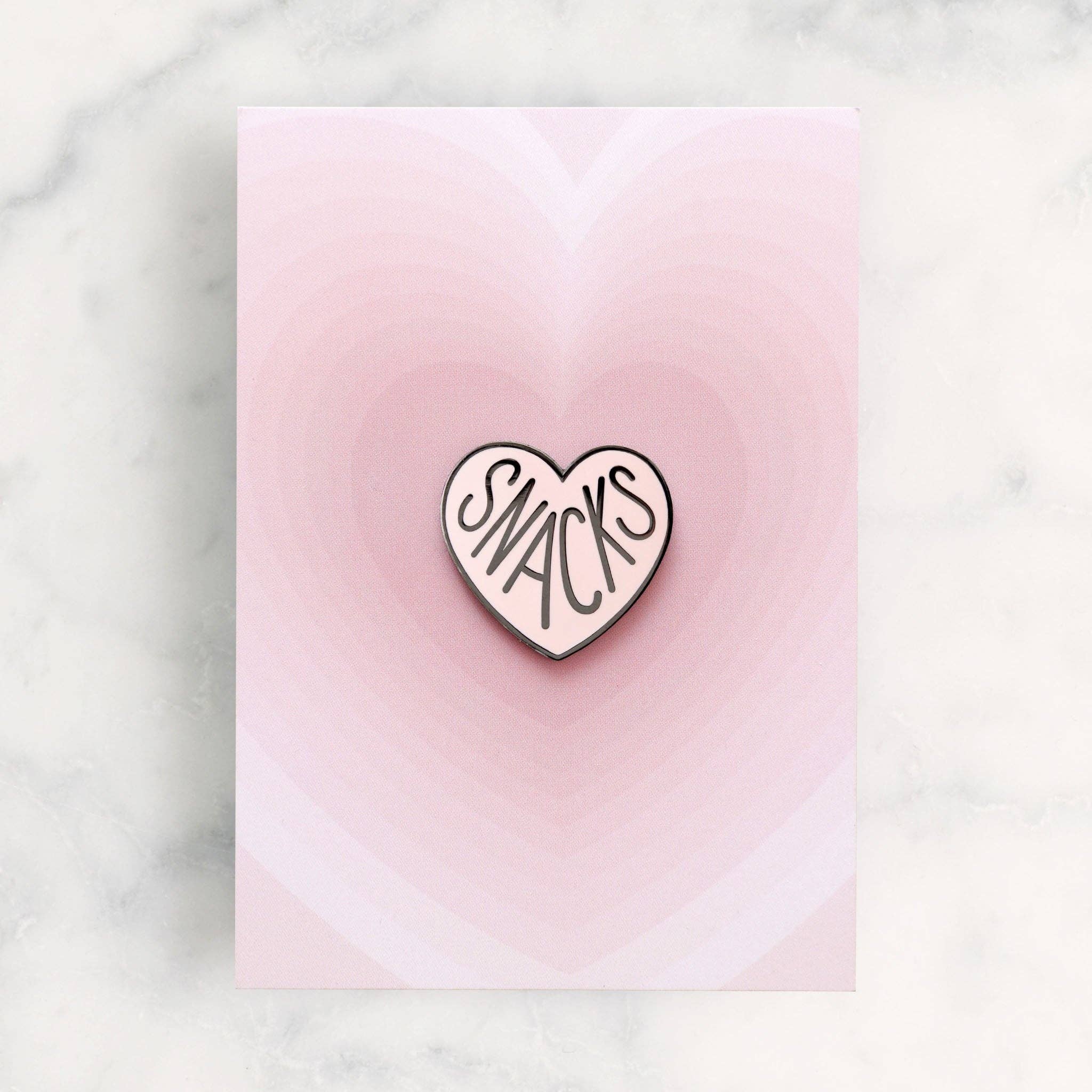 Alphabet Bags - Heart Snacks Enamel Pin
