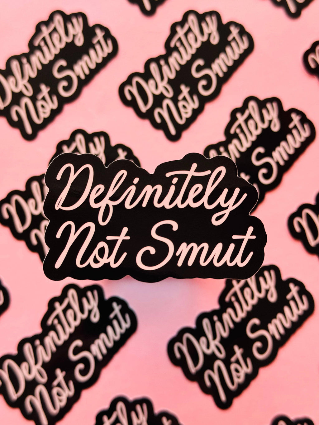 Black Definitely Not Smut Sticker