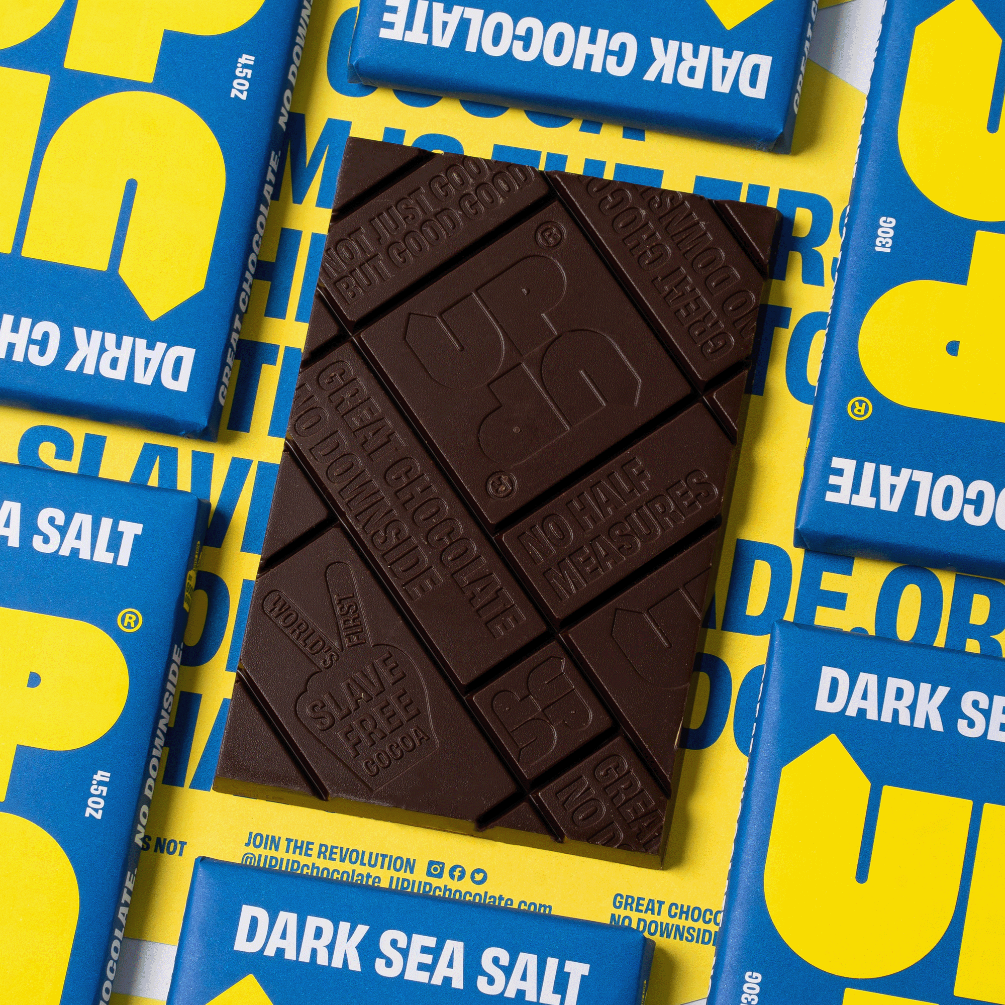 UP-UP - Dark Sea Salt Chocolate Bar - 120g