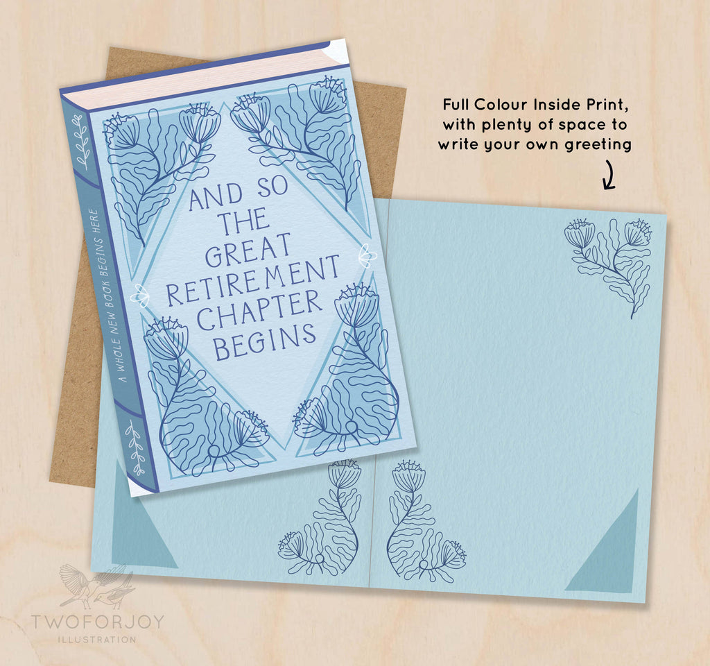 And So the Great Retirement Chapter Begins - Book Card