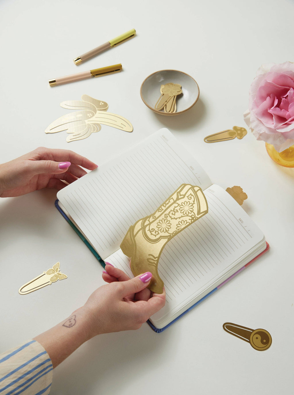 Brass Bookmark - Cowgirl Boot