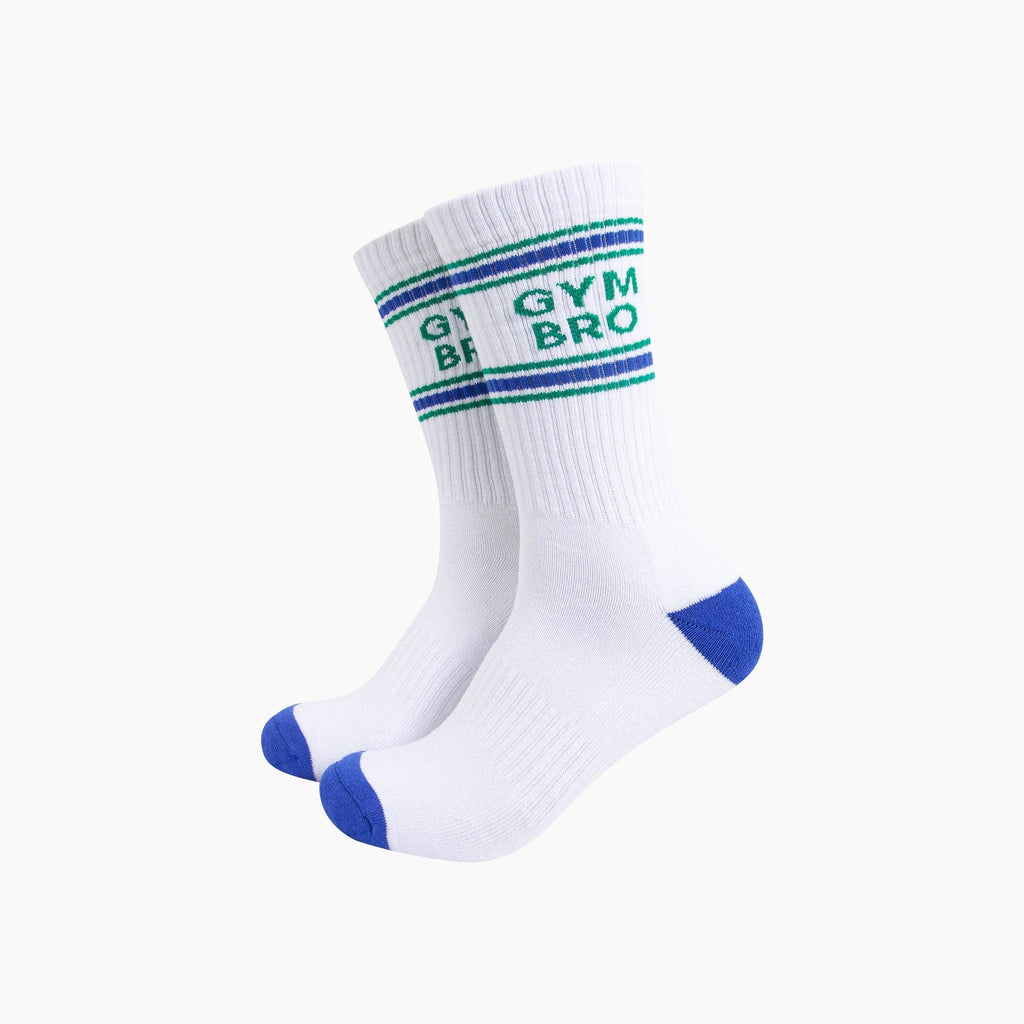 Gym Bro Organic Cotton Sports Socks in White