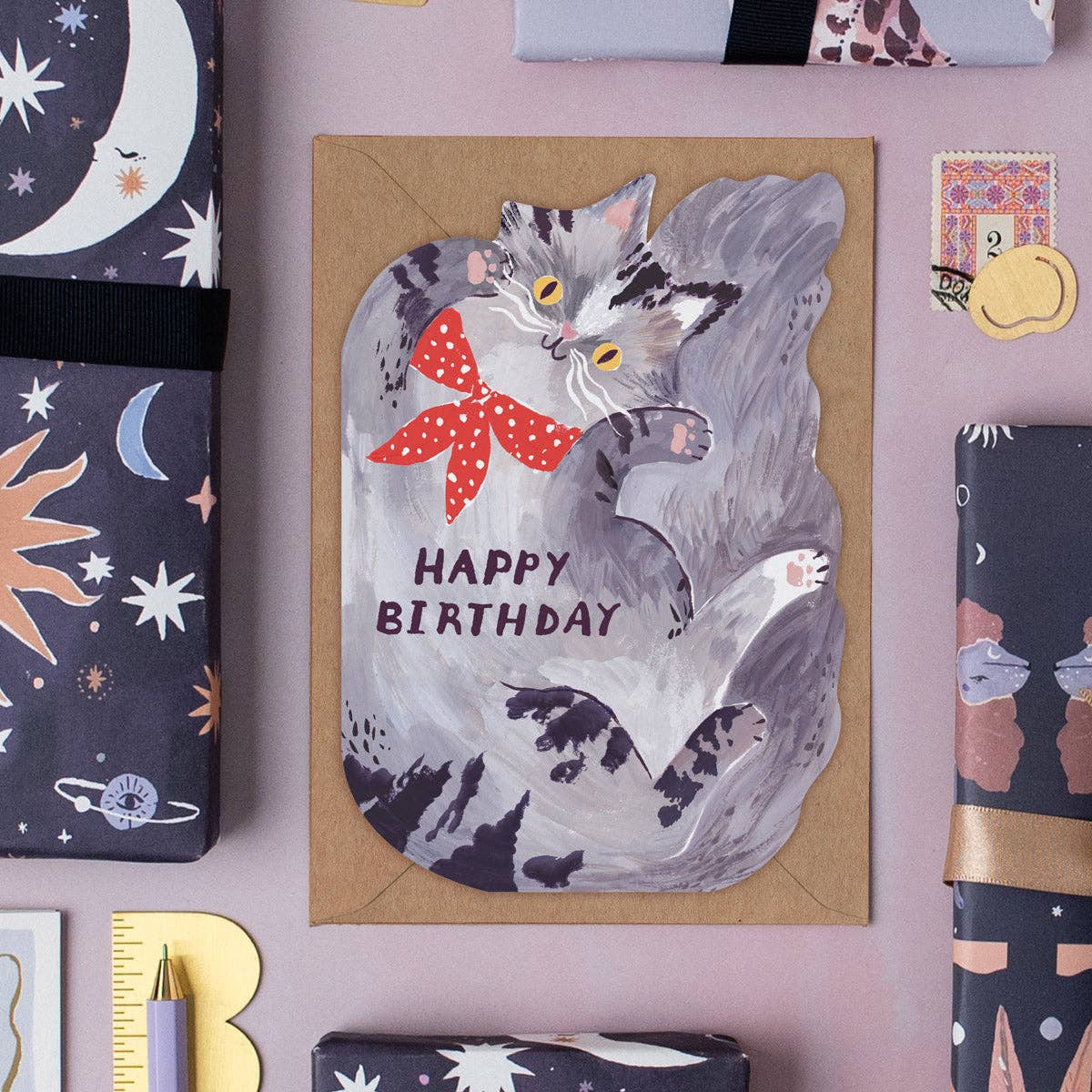 Bandana Cat Birthday Card | Cat Lover Birthday Cards