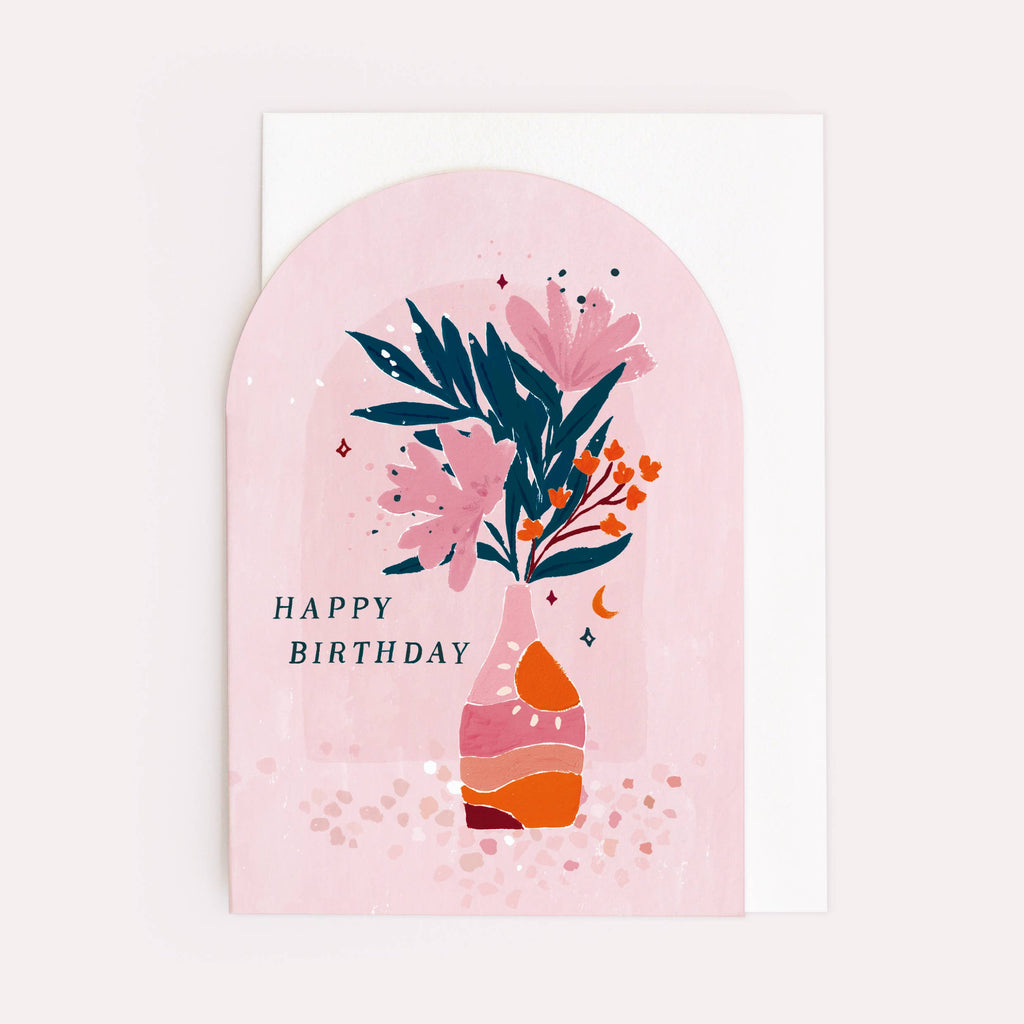 Vase Birthday Card | Floral Birthday Card | Birthday Cards