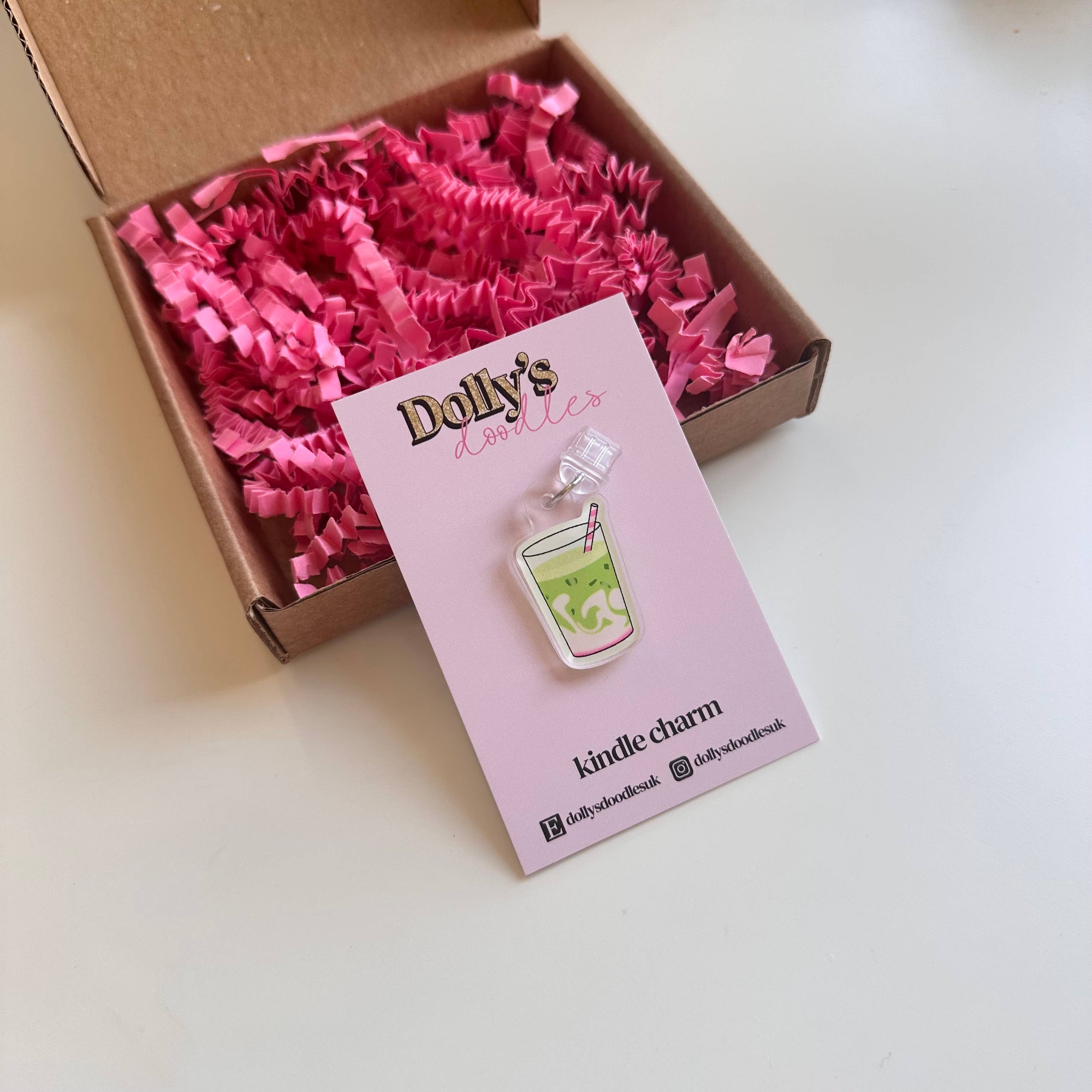 Dolly's Doodles - Strawberry Matcha Kindle Charm