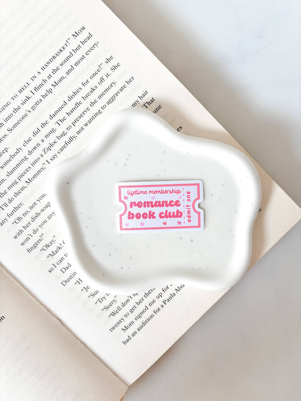Fleurs on Sunday - Romance Book Club Ticket Sticker