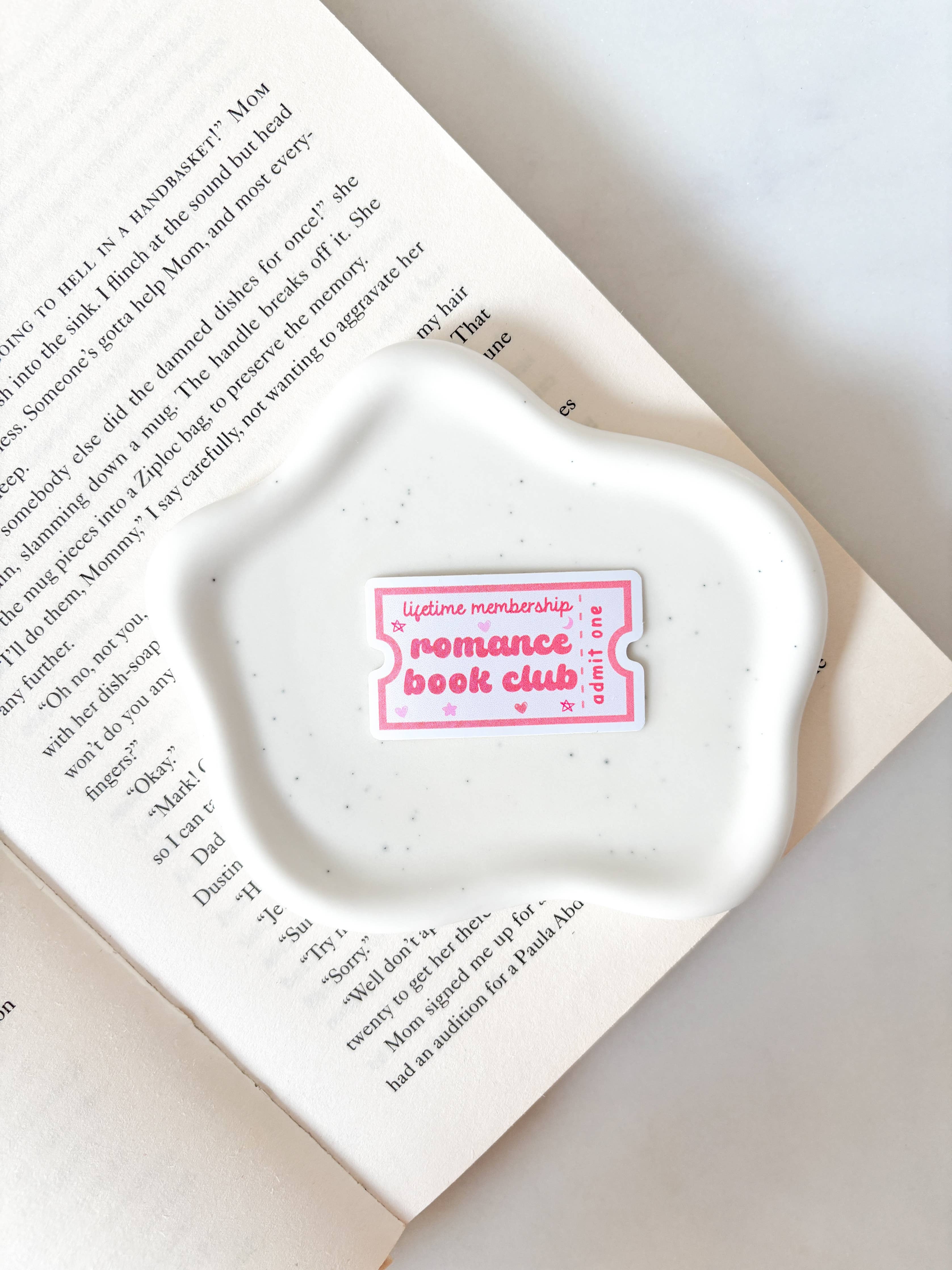 Fleurs on Sunday - Romance Book Club Ticket Sticker