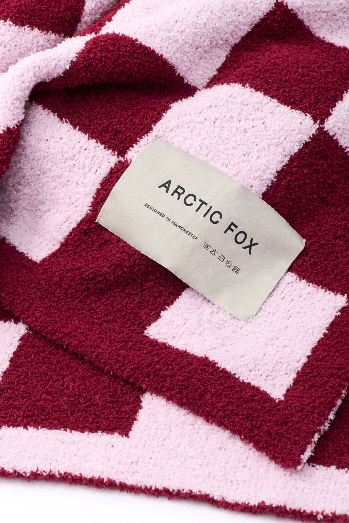 The Teddy Throw - 100% Recycled - Pink Check - AW26