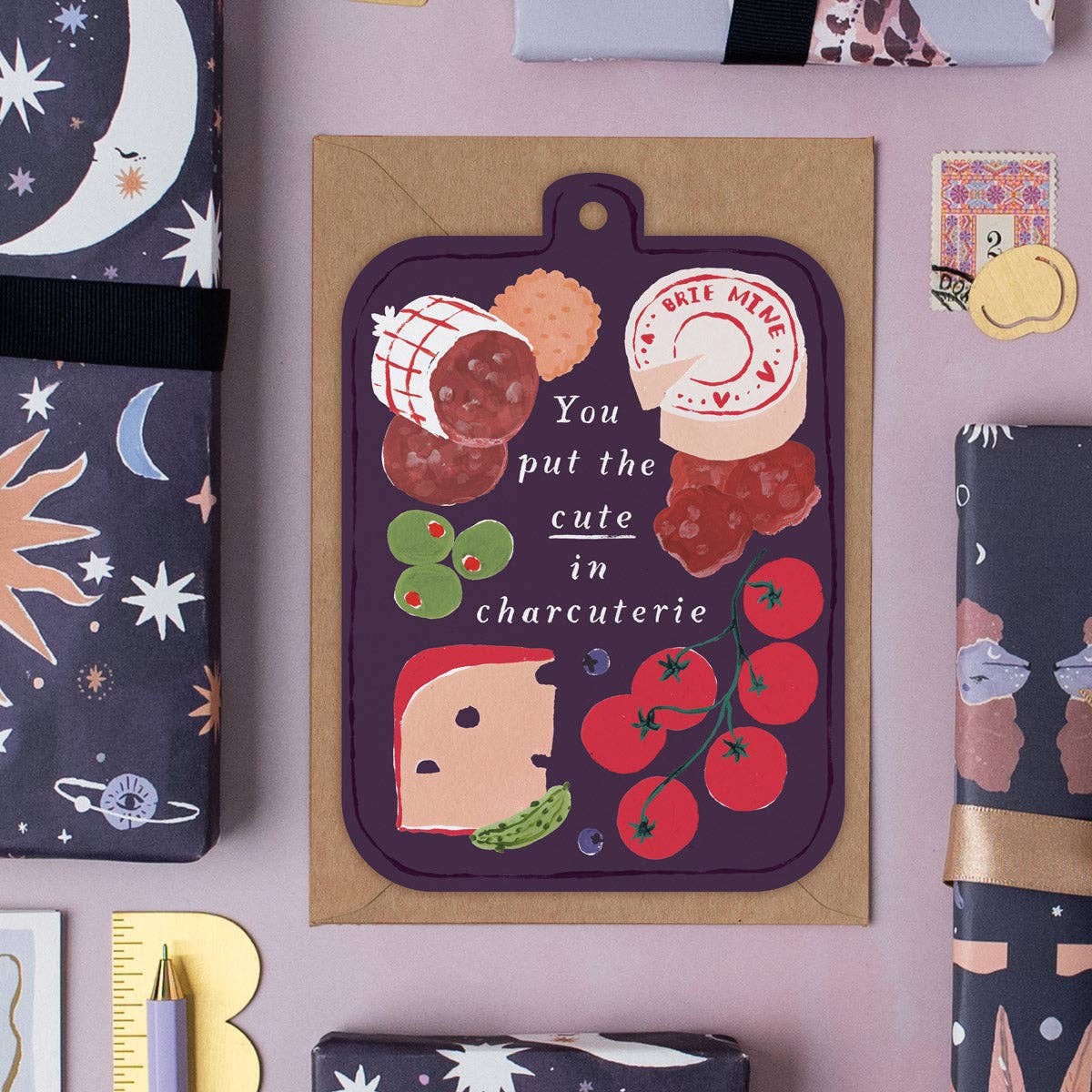 Cute in Charcuterie Board Card | Foodie Anniversary Cards