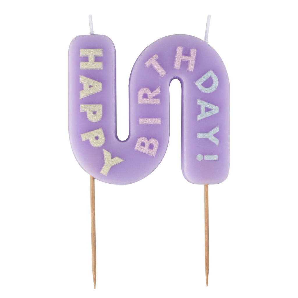 Ginger Ray - Pastel Happy Birthday Candle
