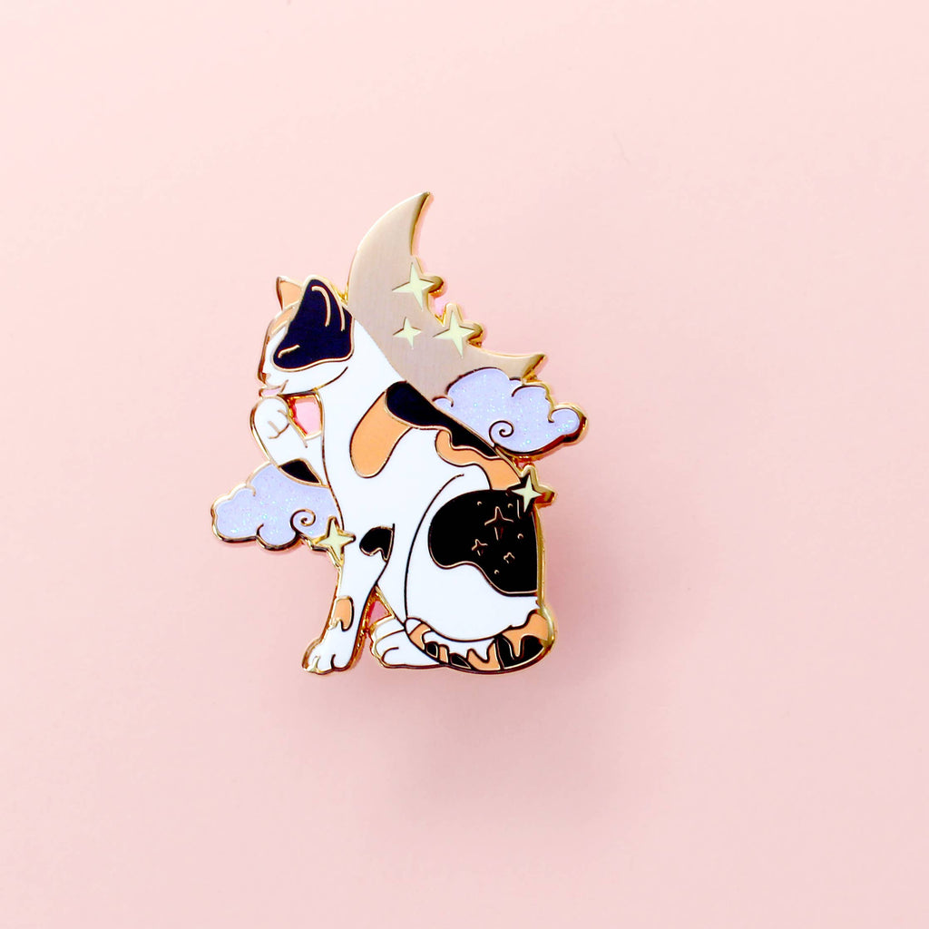 Glitter Punk - Calico Cat Enamel Pin