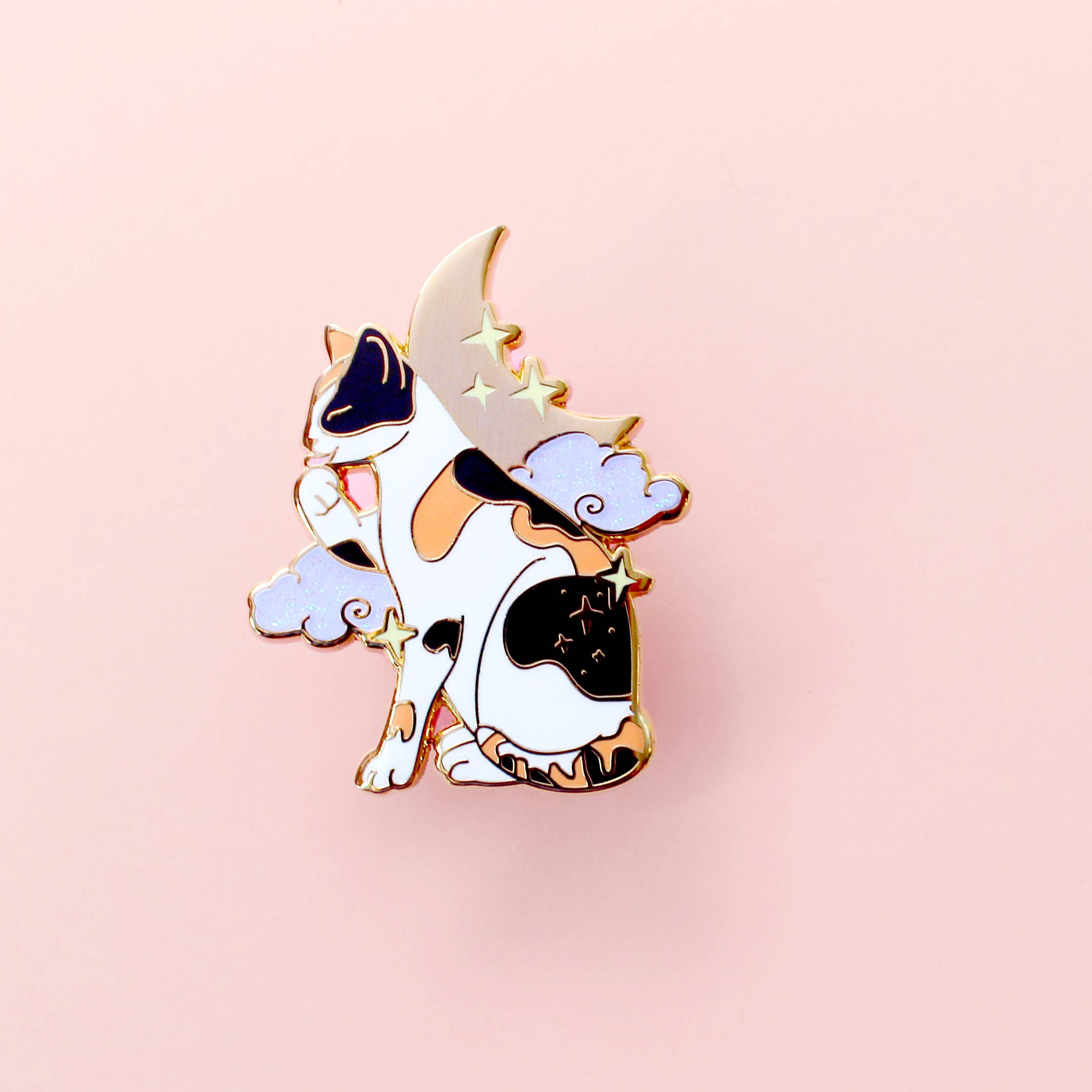 Glitter Punk - Calico Cat Enamel Pin