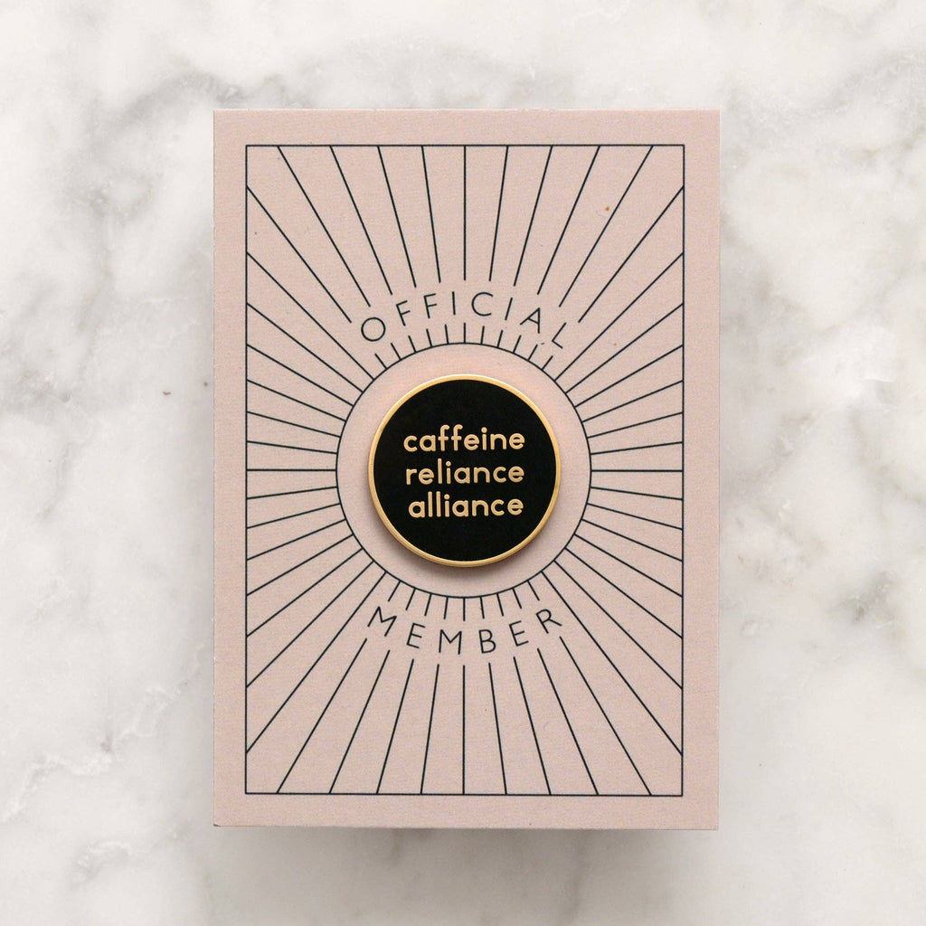 Alphabet Bags - Caffeine Reliance Alliance Enamel Pin