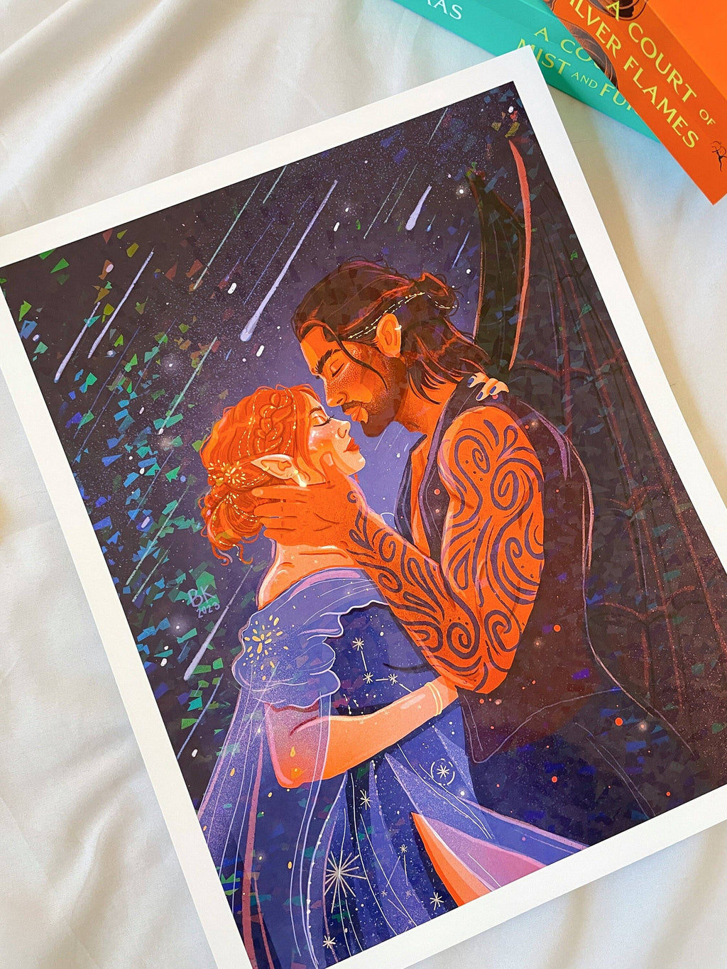 Nesta and Cassian Holographic print
