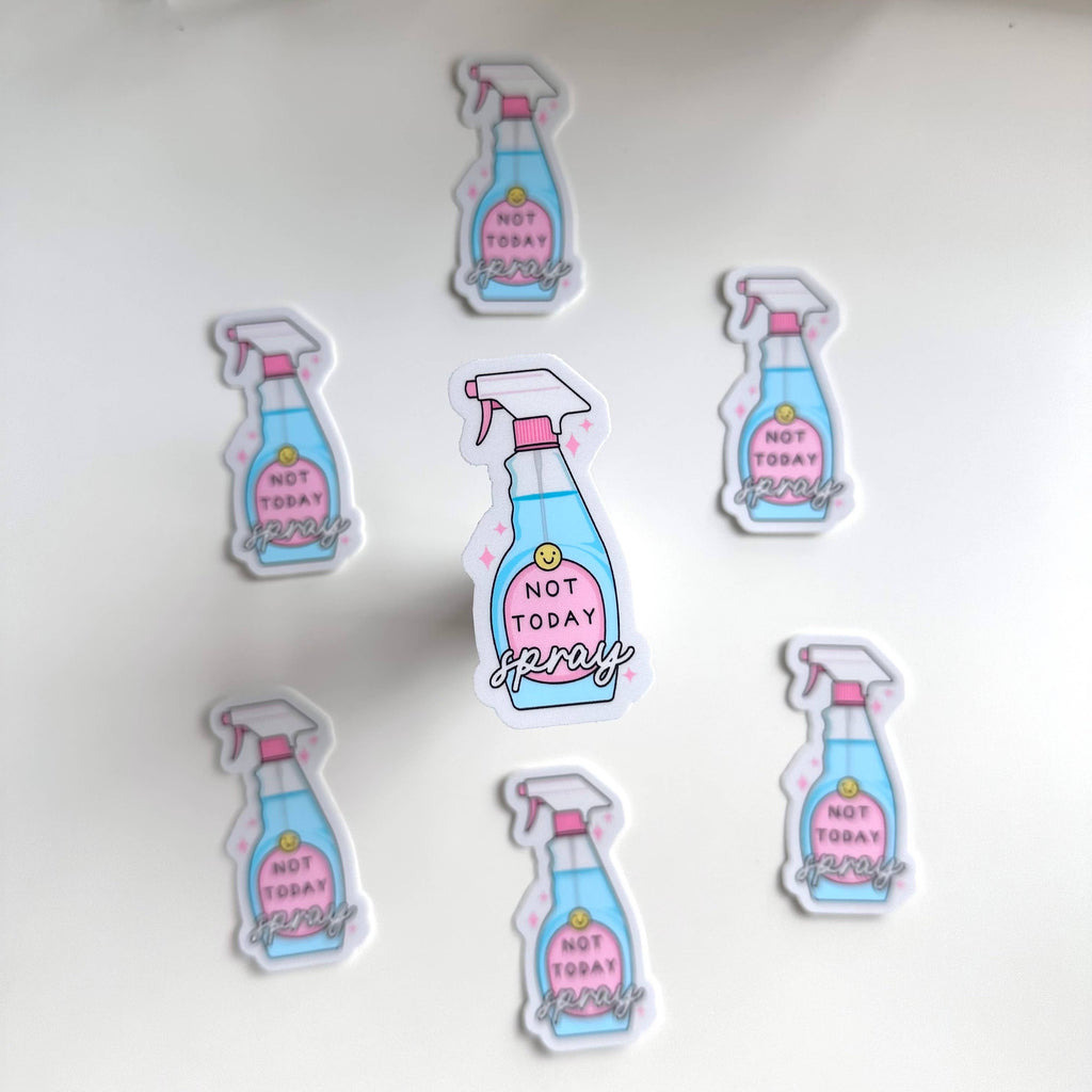 Matte Sticker | Not Today Spray Cute Funny Book Gift