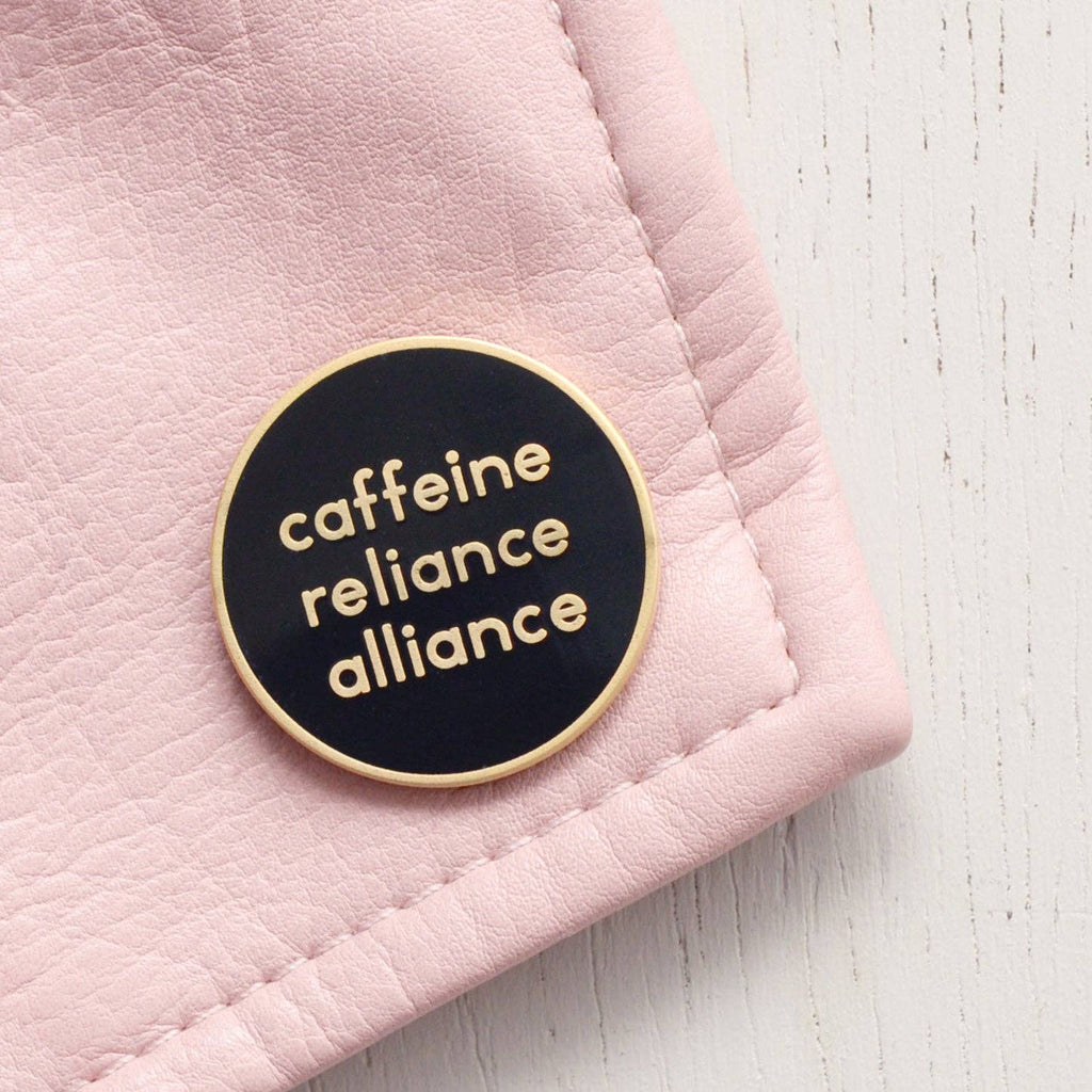 Alphabet Bags - Caffeine Reliance Alliance Enamel Pin
