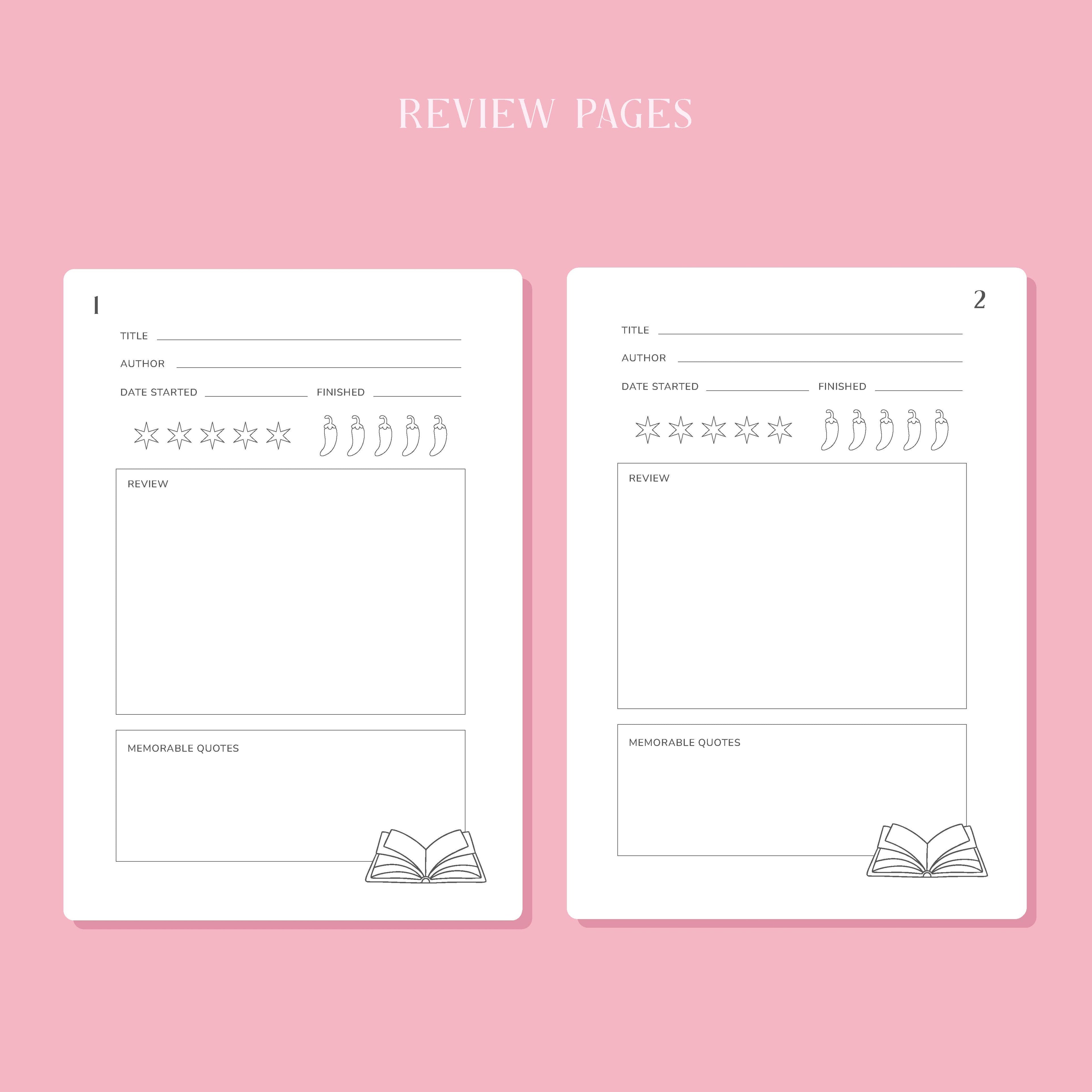 Hopscotch Paper Co. - 50 Page Romantasy Reading Journal