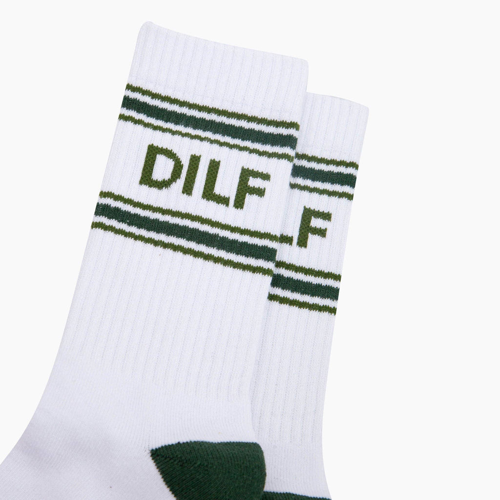 DILF Organic Cotton Sports Socks in White