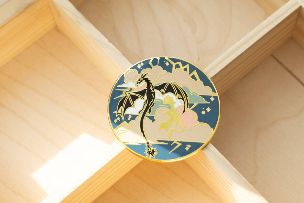 Wing in Storm Enamel Pin